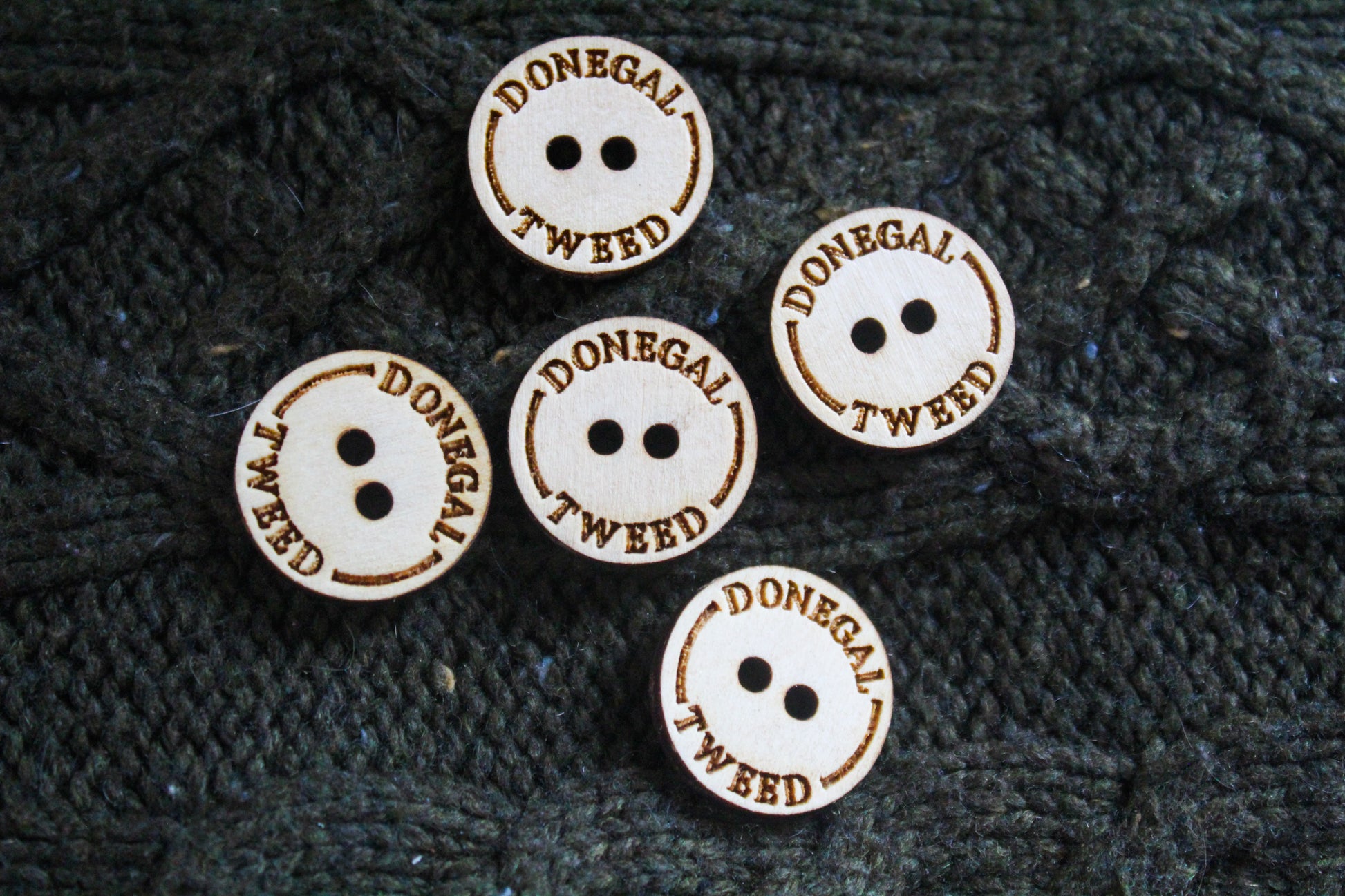 Donegal Tweed Wooden Buttons image 4