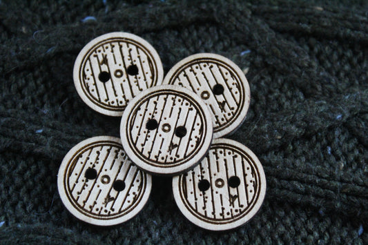 Hobbit Door Wooden Buttons image 0