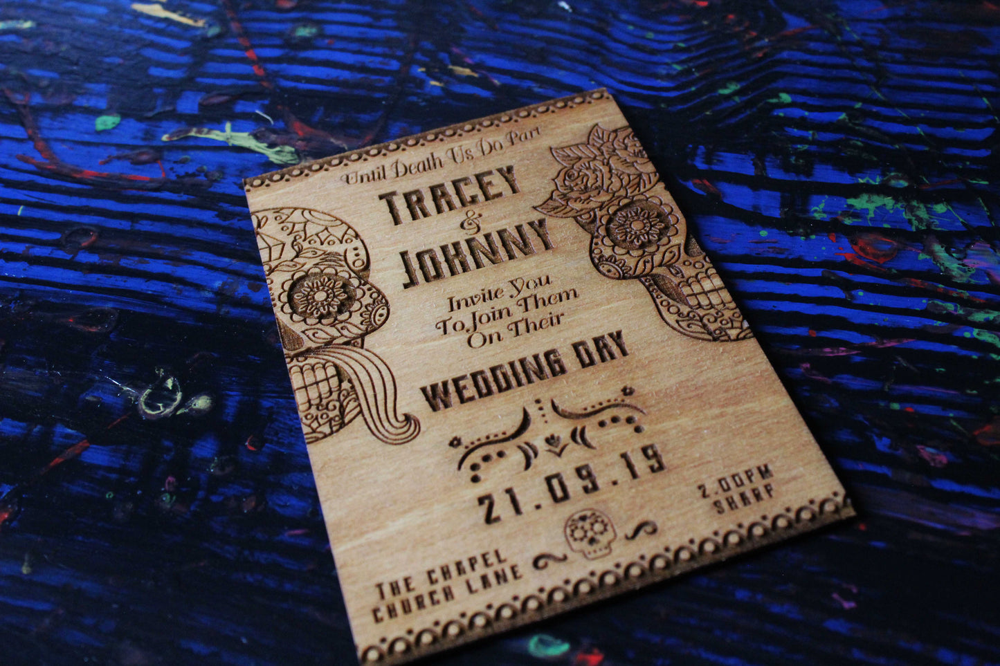 Day Of The Dead Wedding Invitations (Set of 10) image 3
