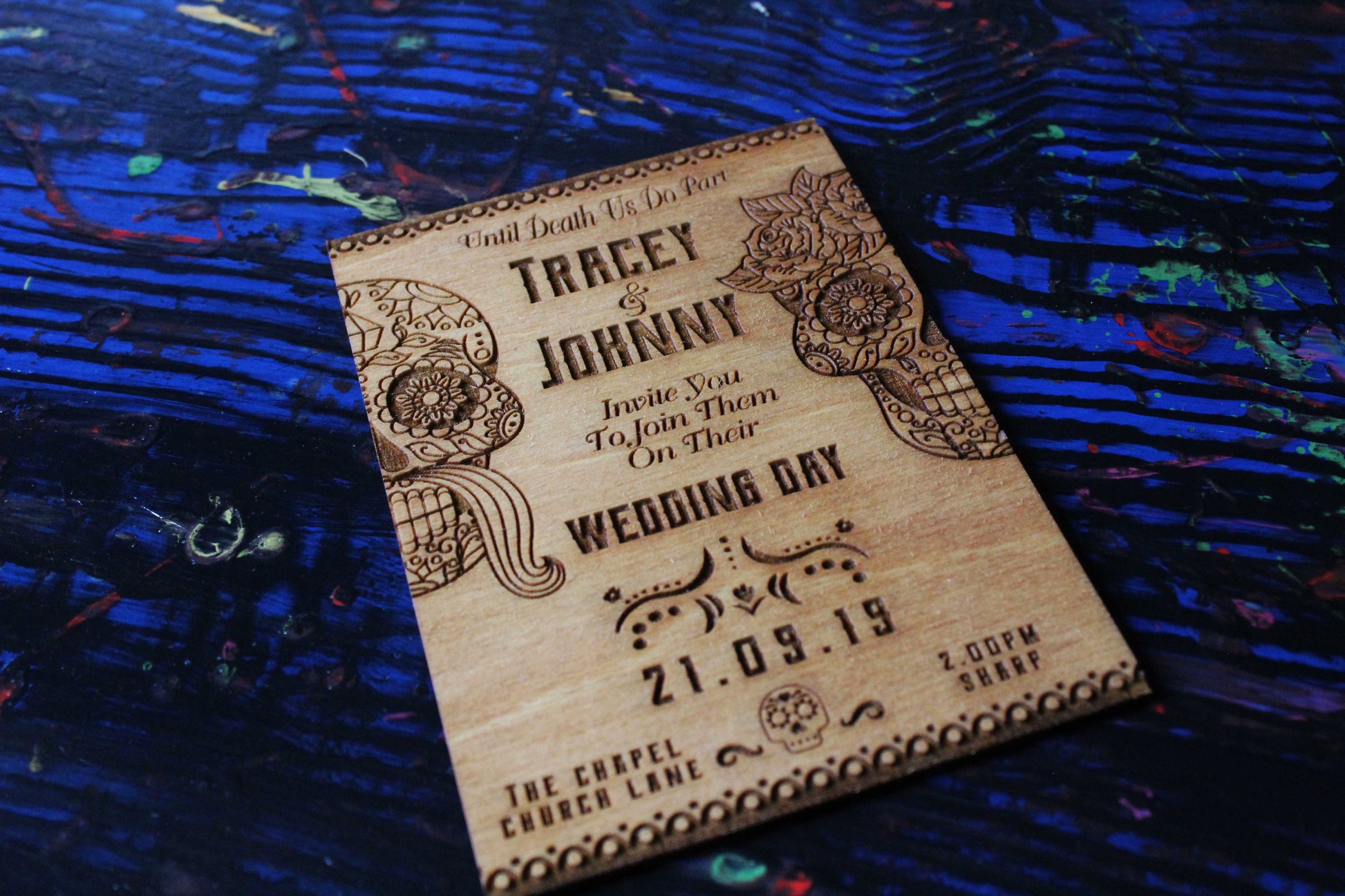 Day Of The Dead Wedding Invitations (Set of 10) image 3