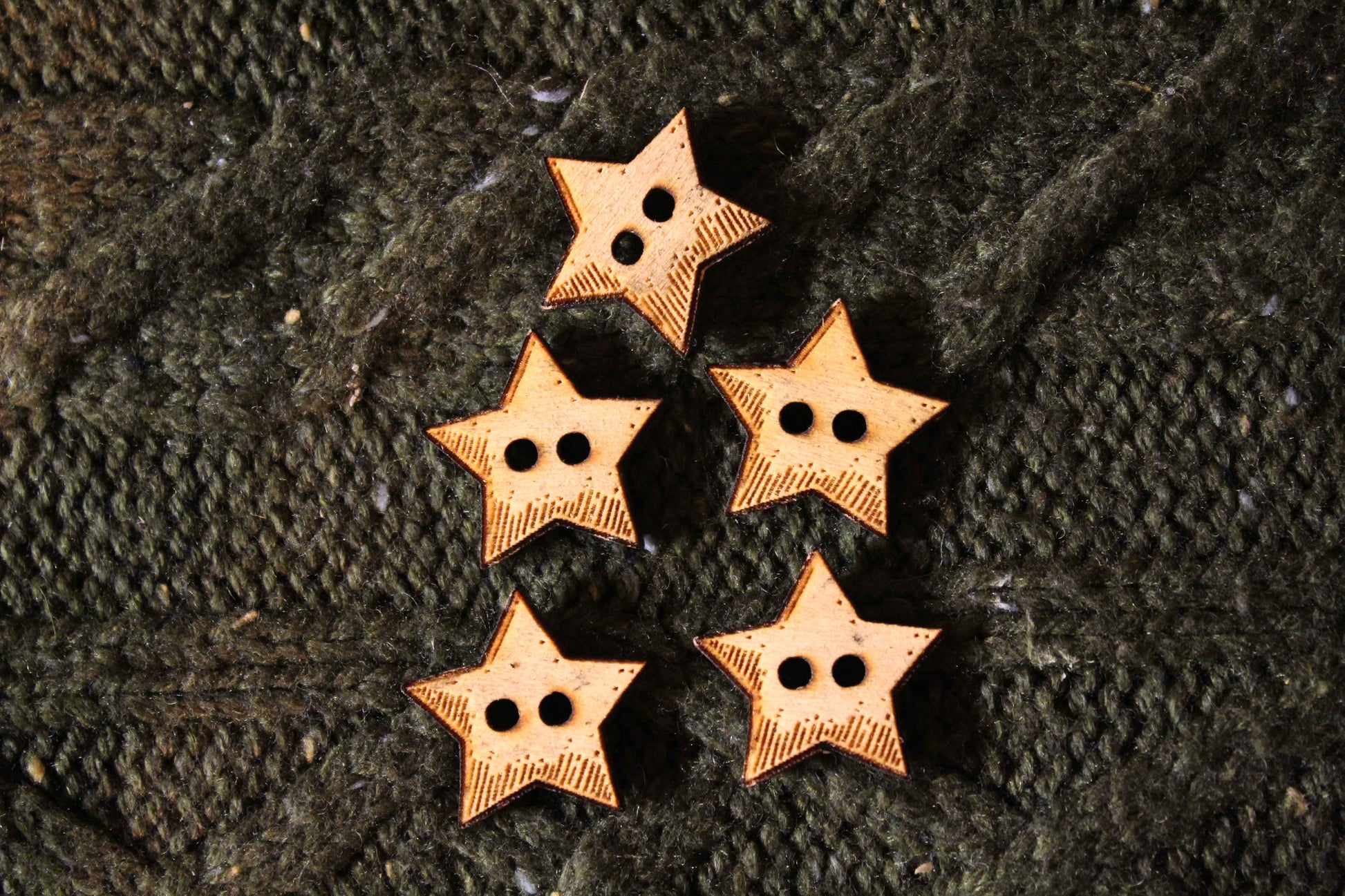 Star Wooden Buttons image 2