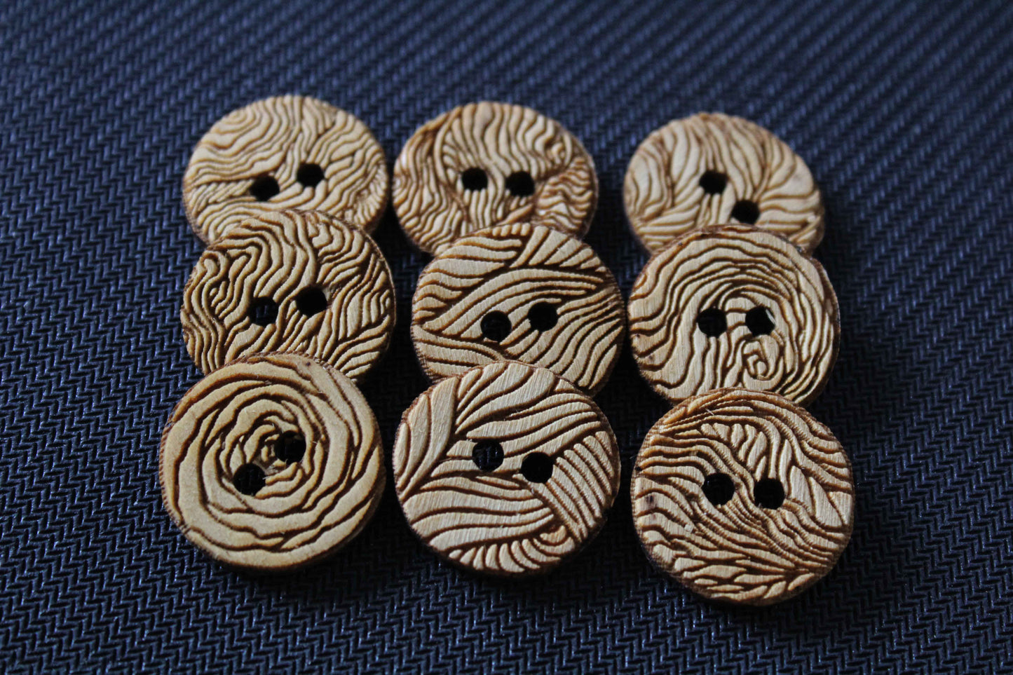 Wood Grain Wooden Buttons image 2