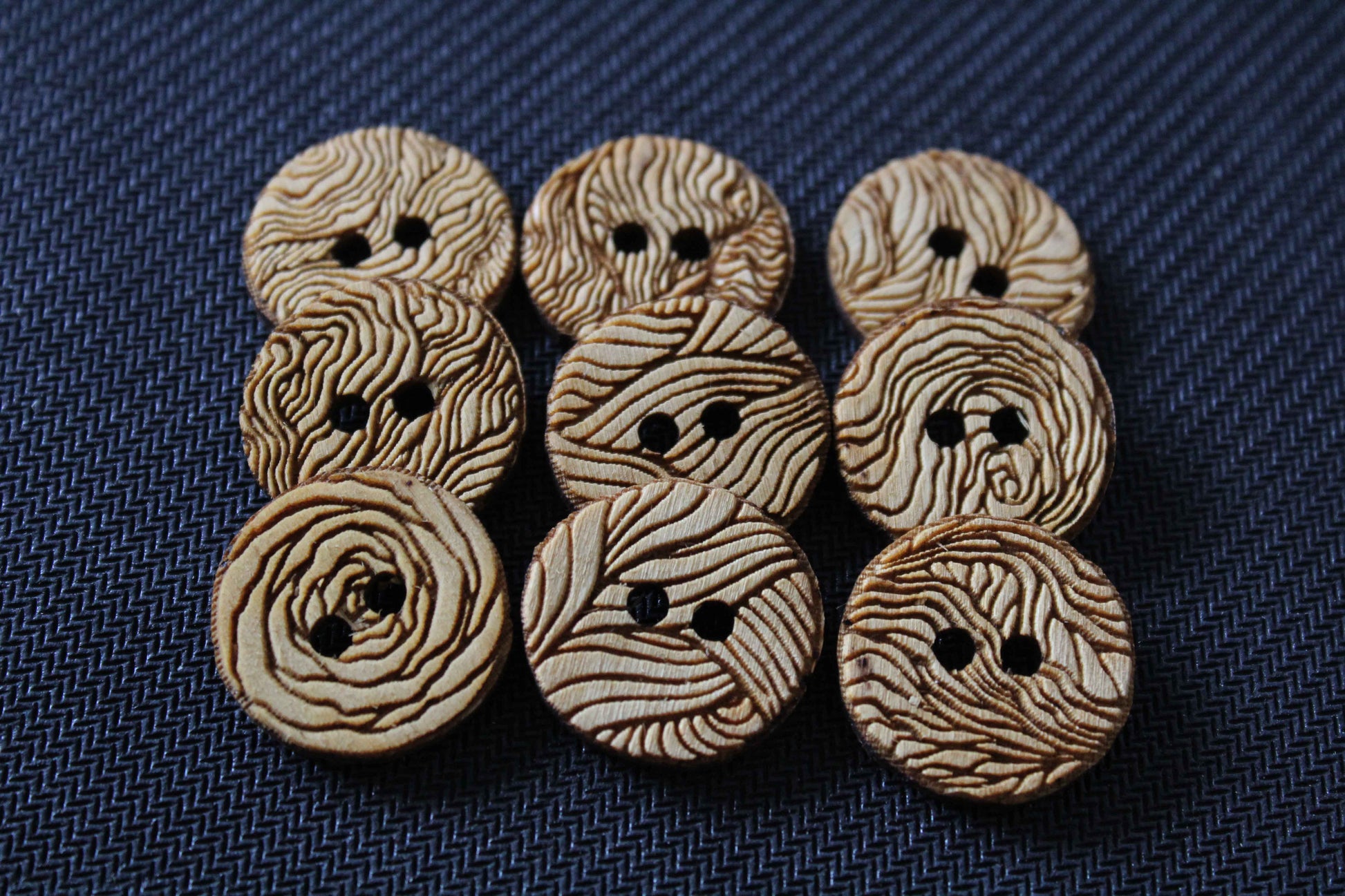 Wood Grain Wooden Buttons image 2
