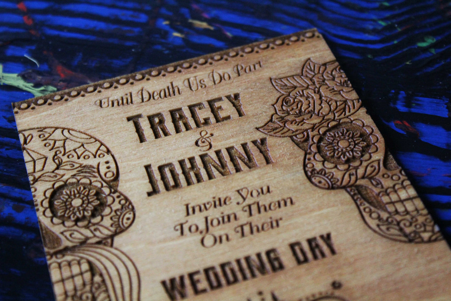 Day Of The Dead Wedding Invitations (Set of 10) image 4