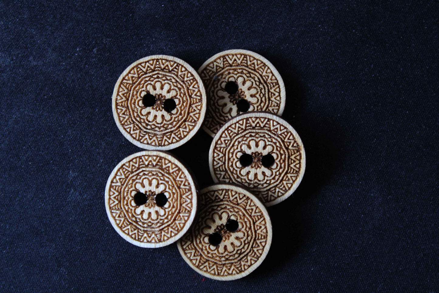 Mandala Wooden Buttons image 3