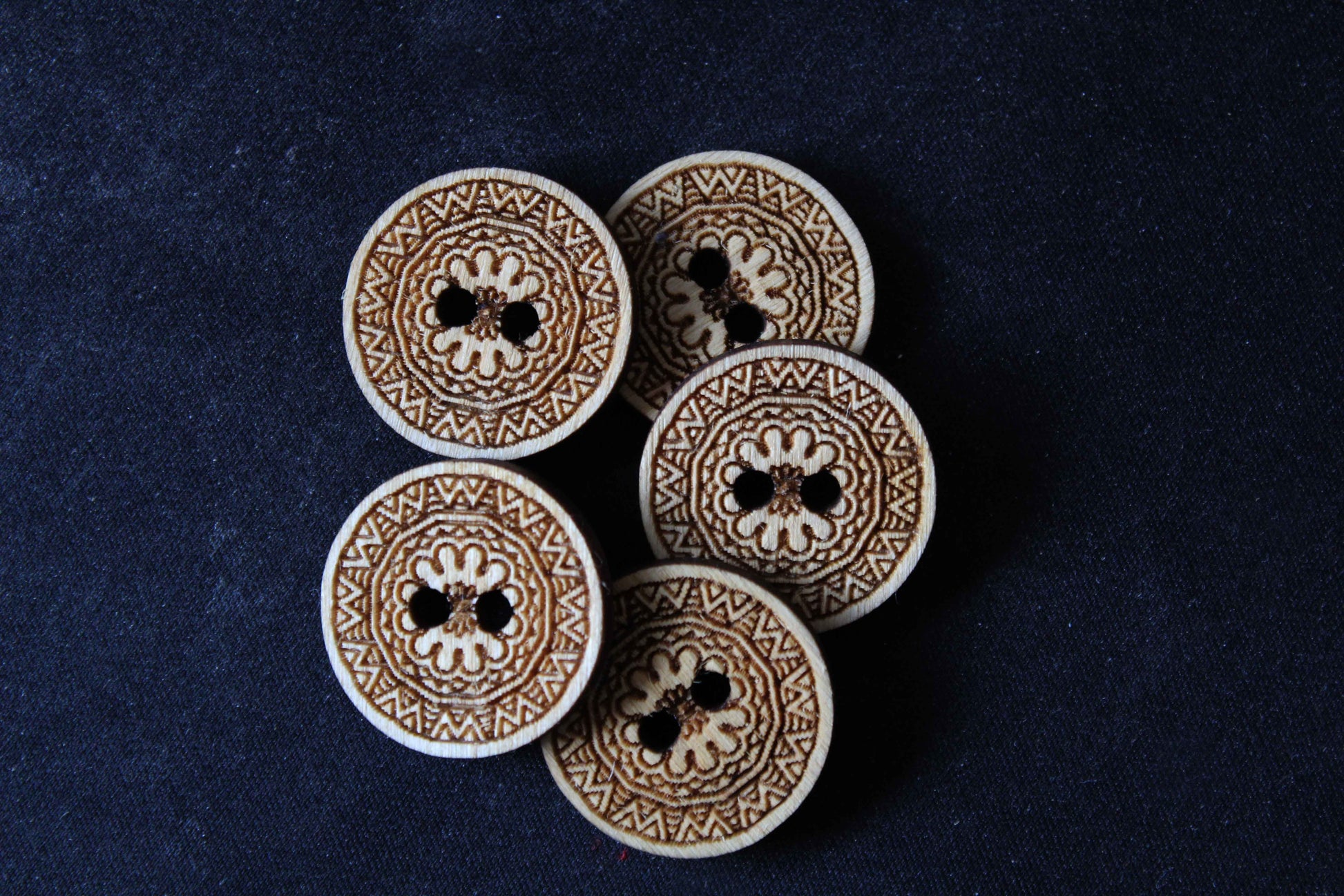 Mandala Wooden Buttons image 3