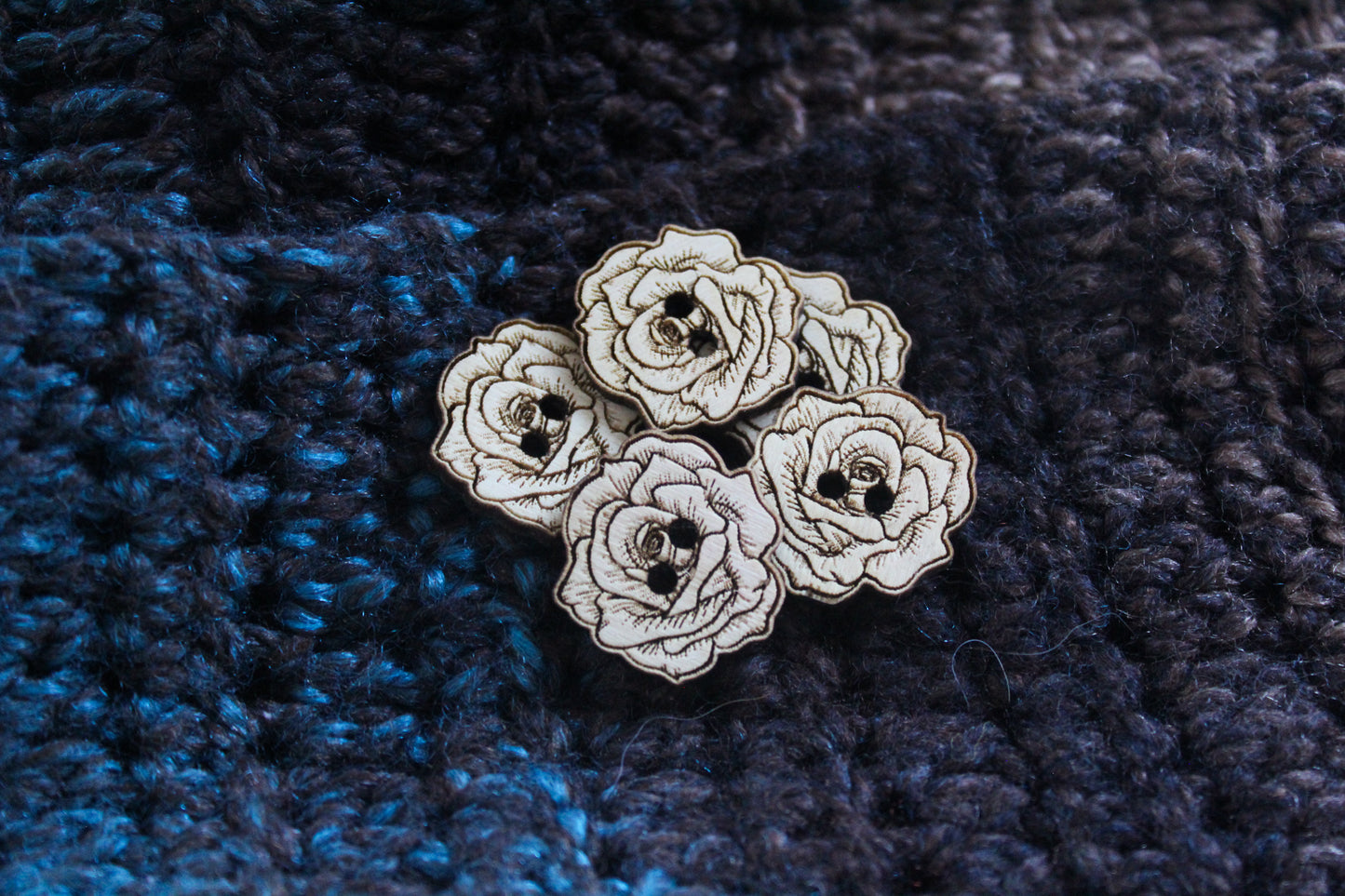 Rose Wooden Buttons image 2