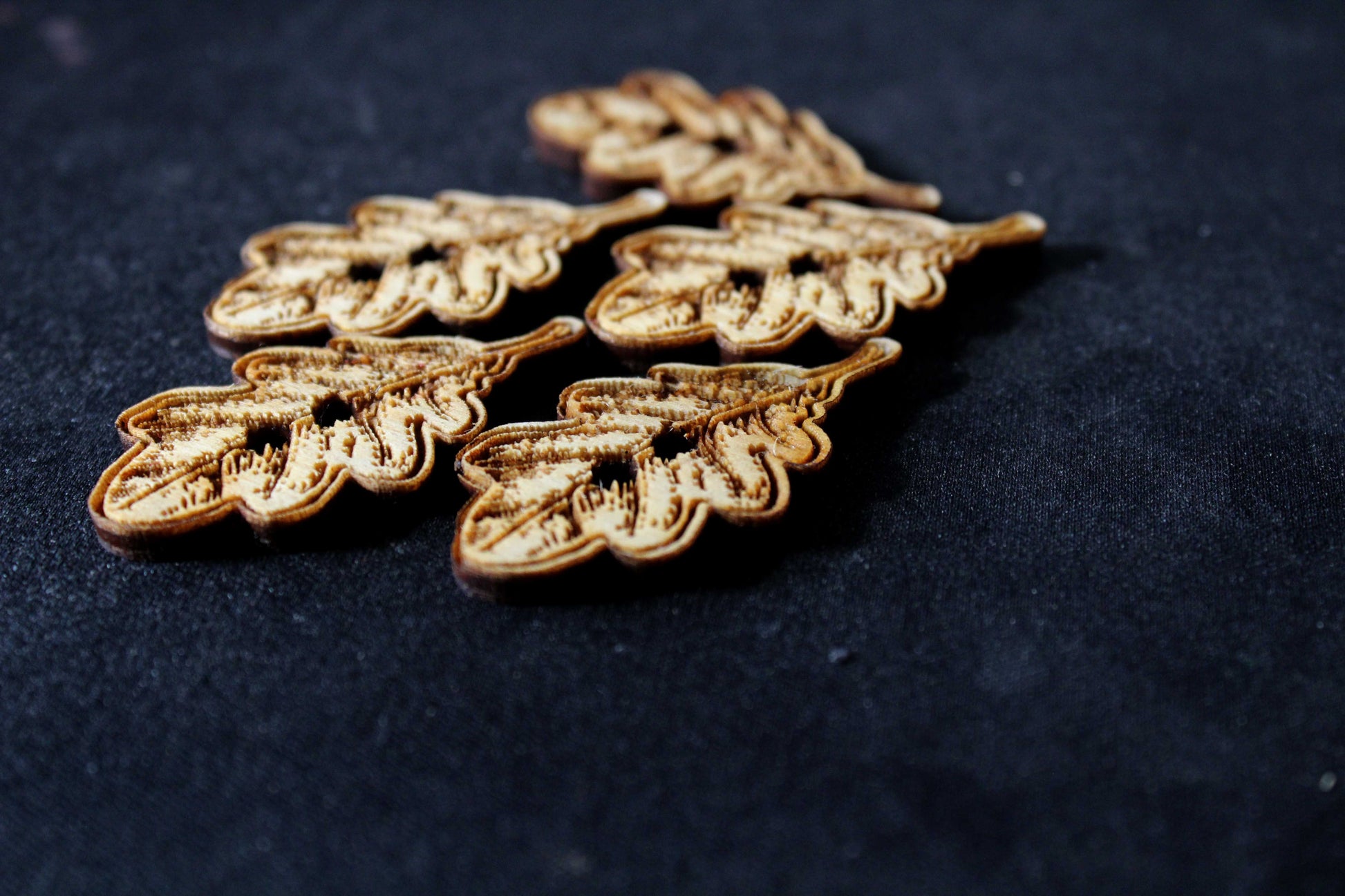 Oak Leaf Wooden Buttons image 3