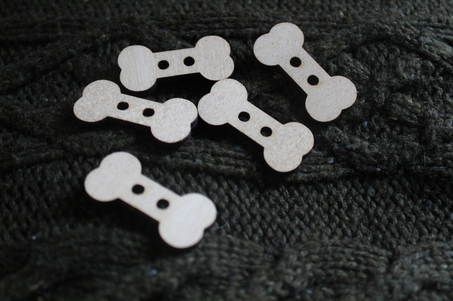 Dog Bone Wooden Buttons image 2