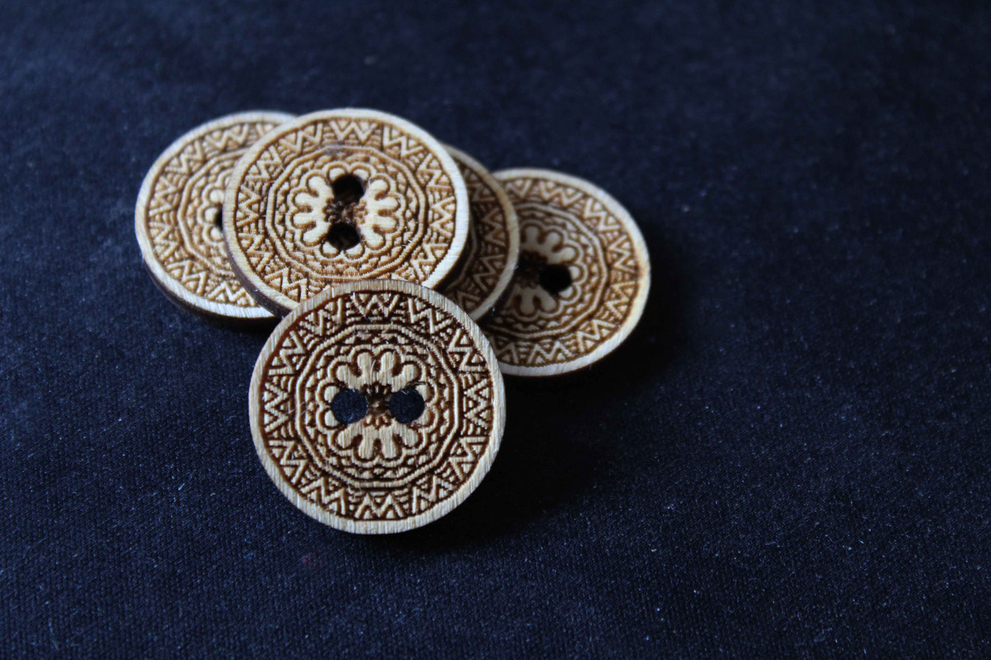 Mandala Wooden Buttons image 2