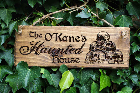 Personalised Haunted House Sign image 0