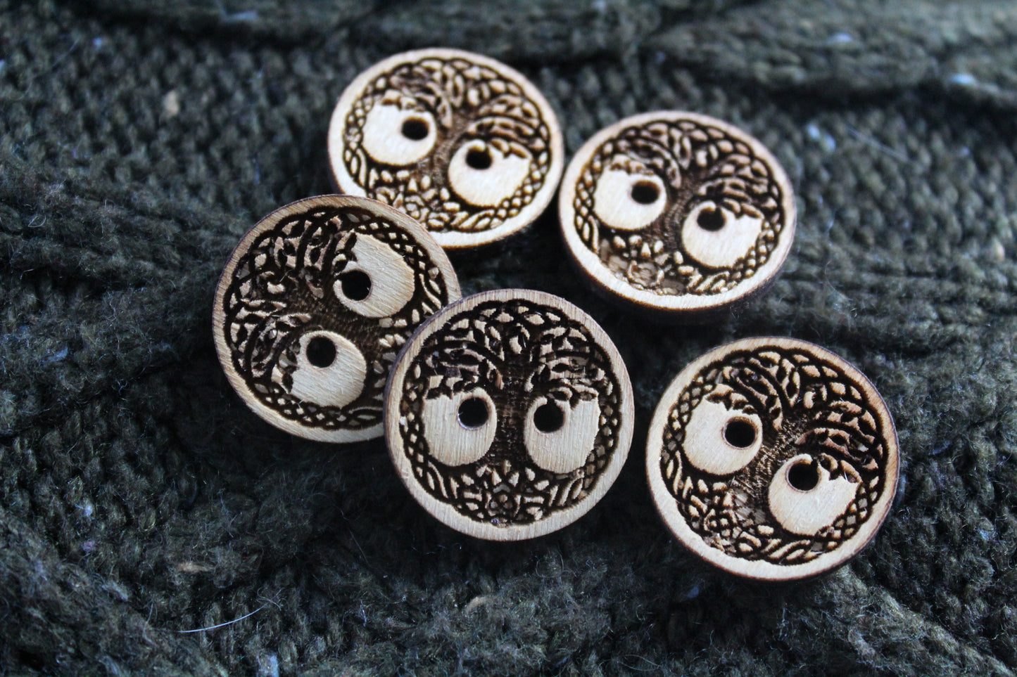 Tree Of Life Wooden Buttons image 0