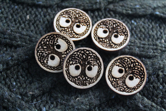 Tree Of Life Wooden Buttons image 0