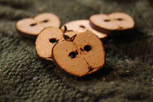 Apple Slice Wooden Buttons image 0