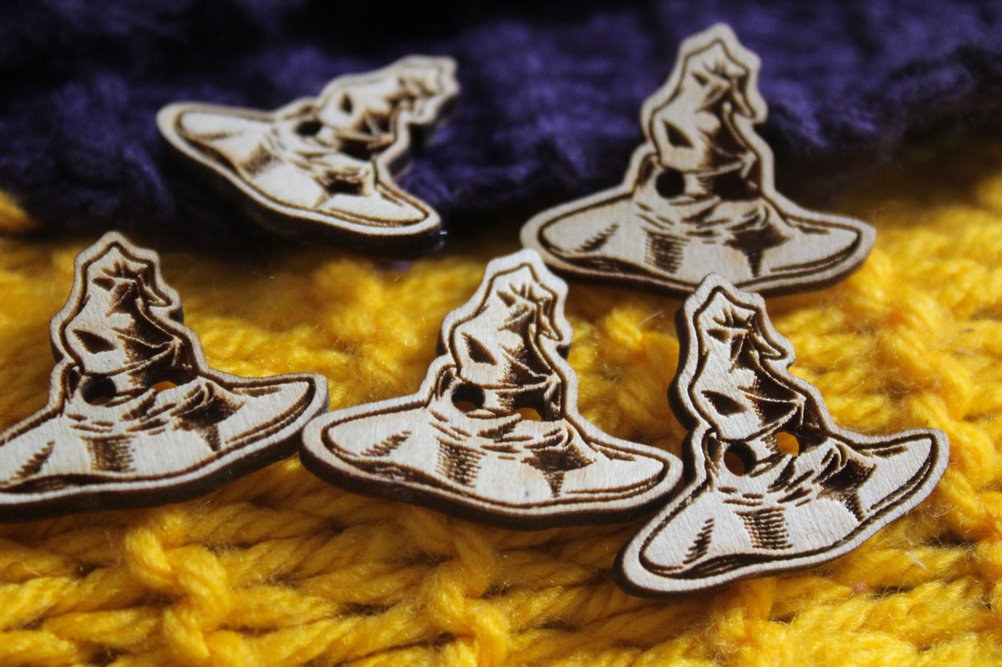 Wizard Hat Wooden Buttons image 0