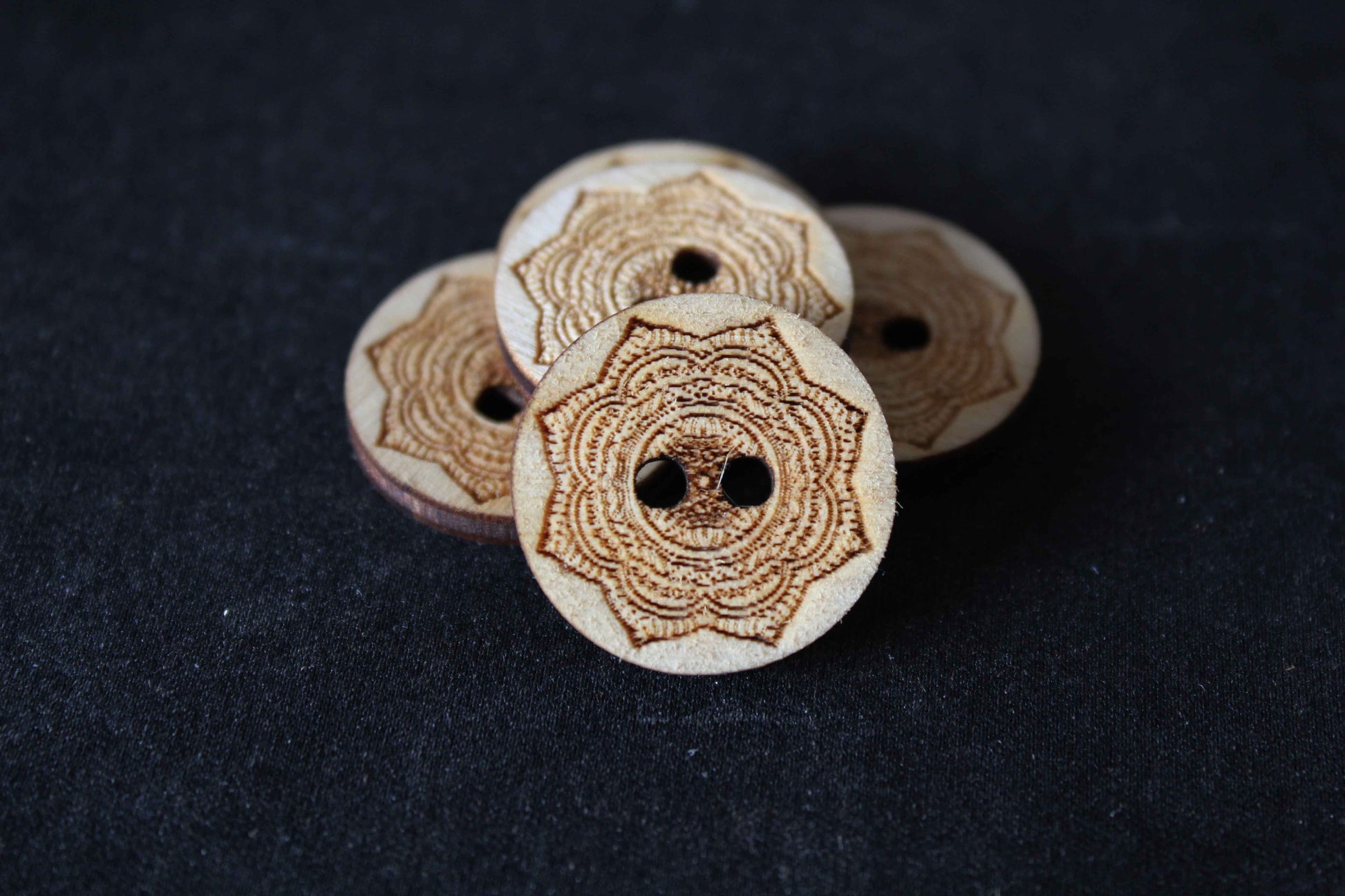 Mandala Wooden Buttons image 0