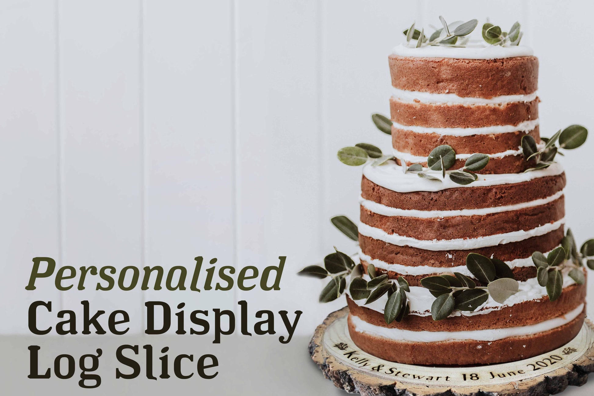 Leaf Log Slice Cake Display image 1