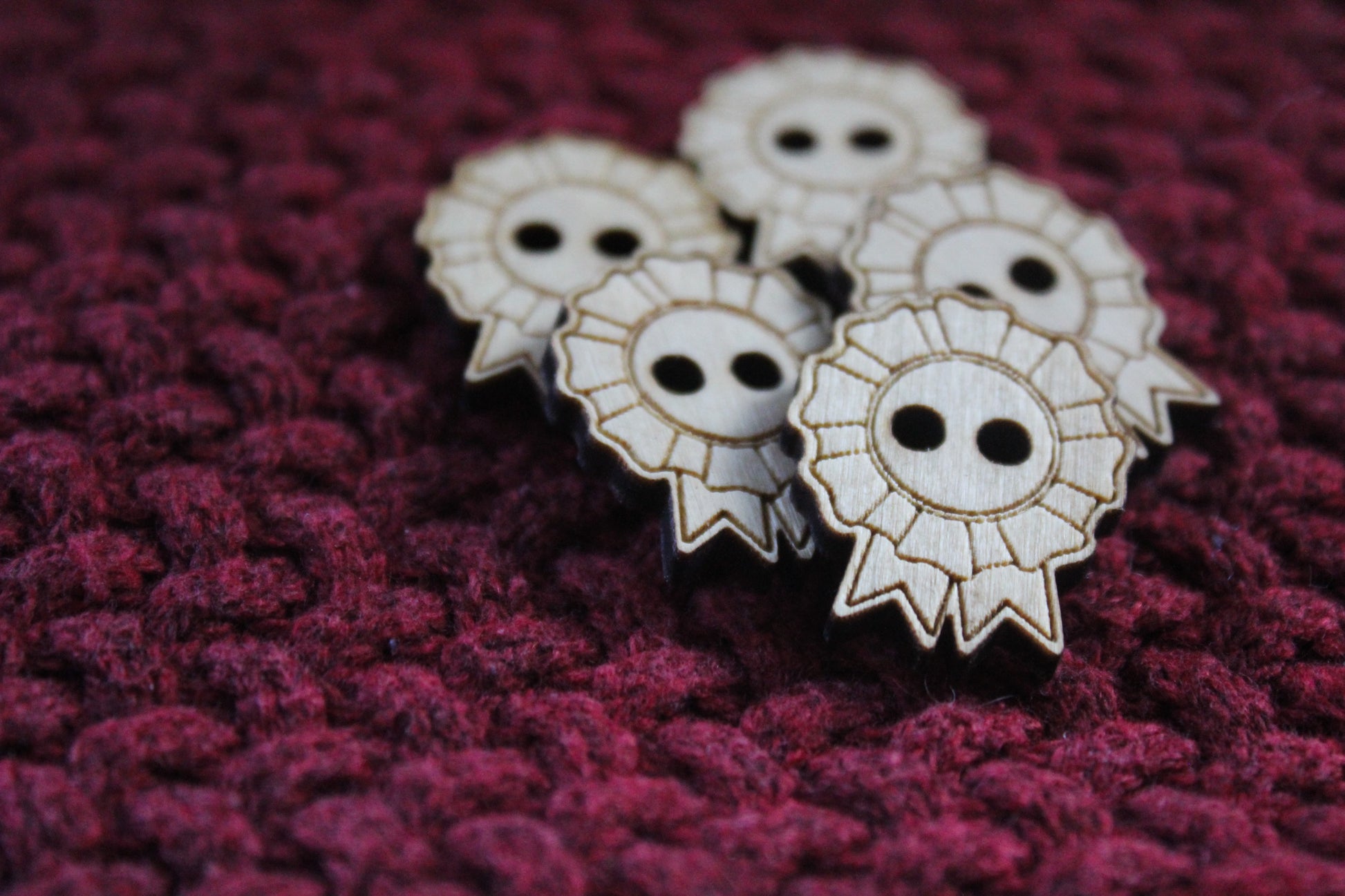 Rosette Wooden Buttons image 0
