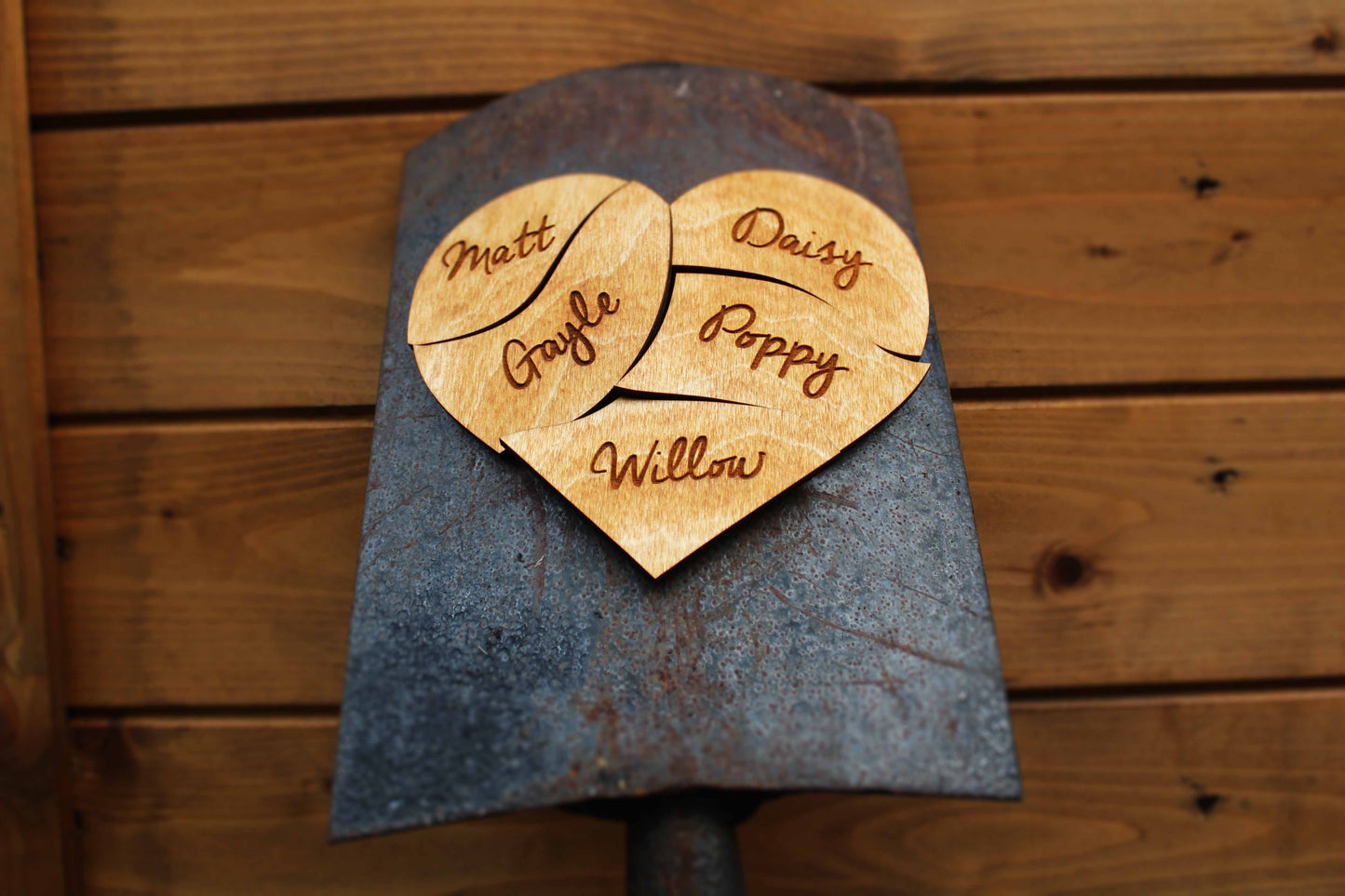 Wooden Family Heart of Magnets image 6