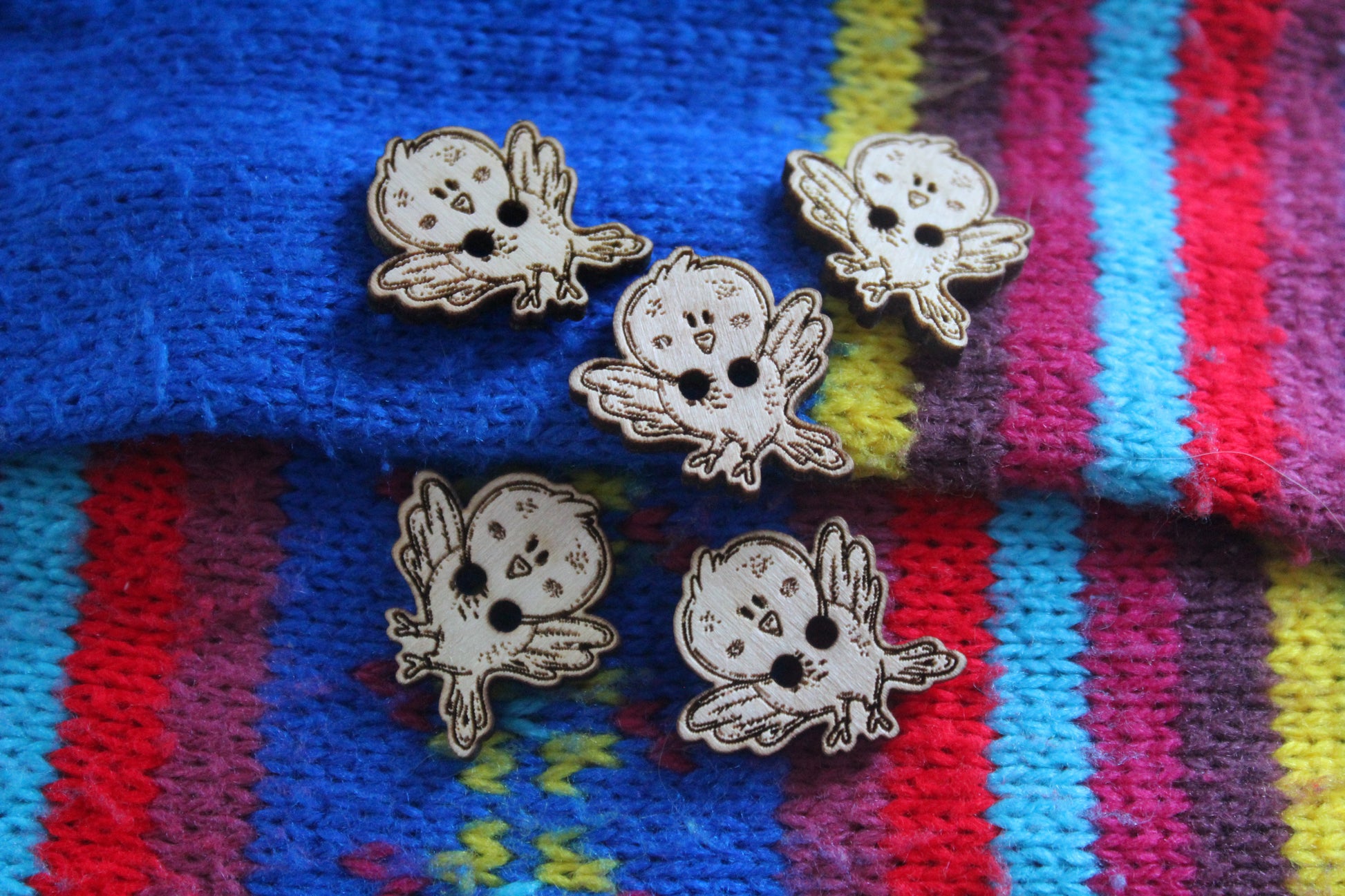 Bird Wooden Buttons image 2