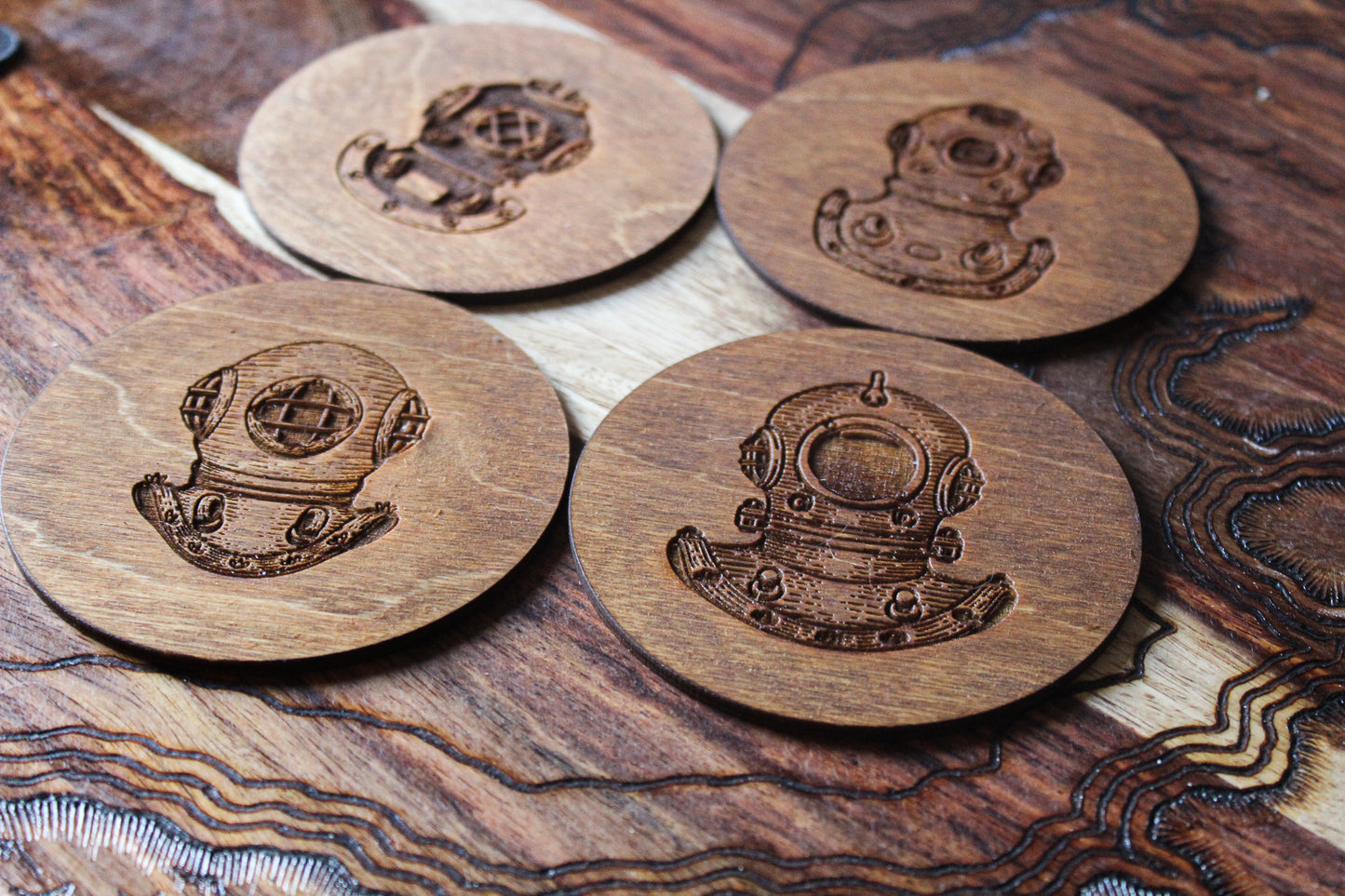 Vintage Diving Bell Coasters image 1