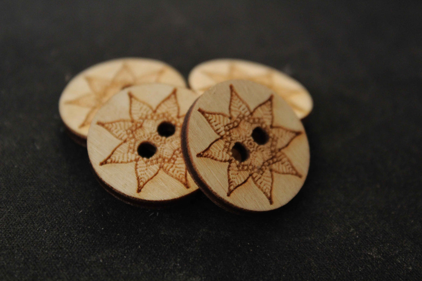 Mandala Wooden Buttons image 3