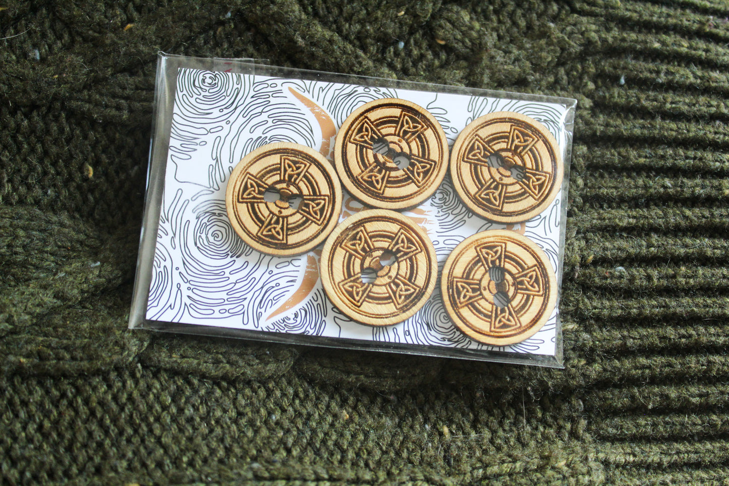 Celtic Shield Wooden Buttons image 3