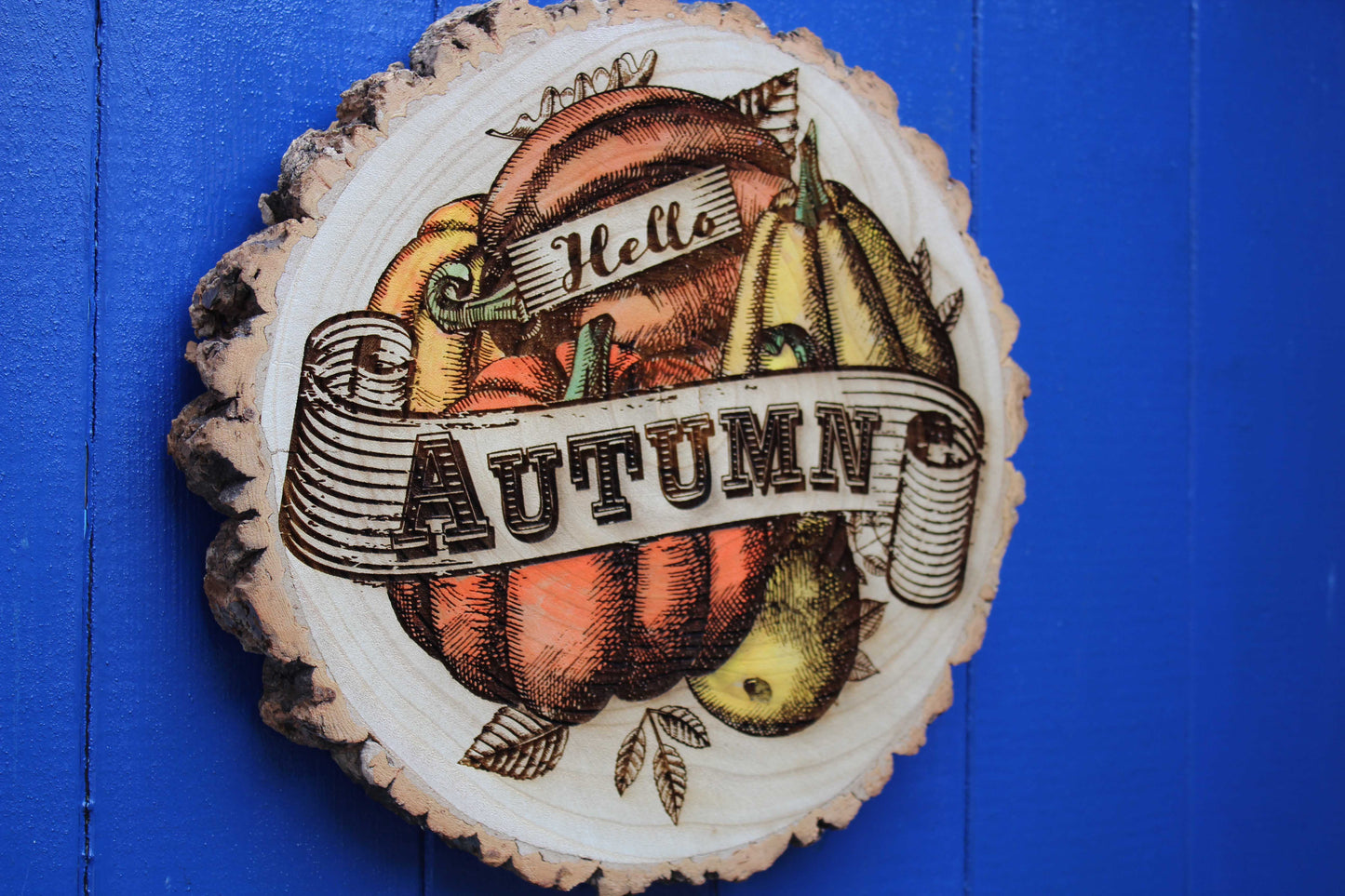 Hello Autumn Log Slice image 2