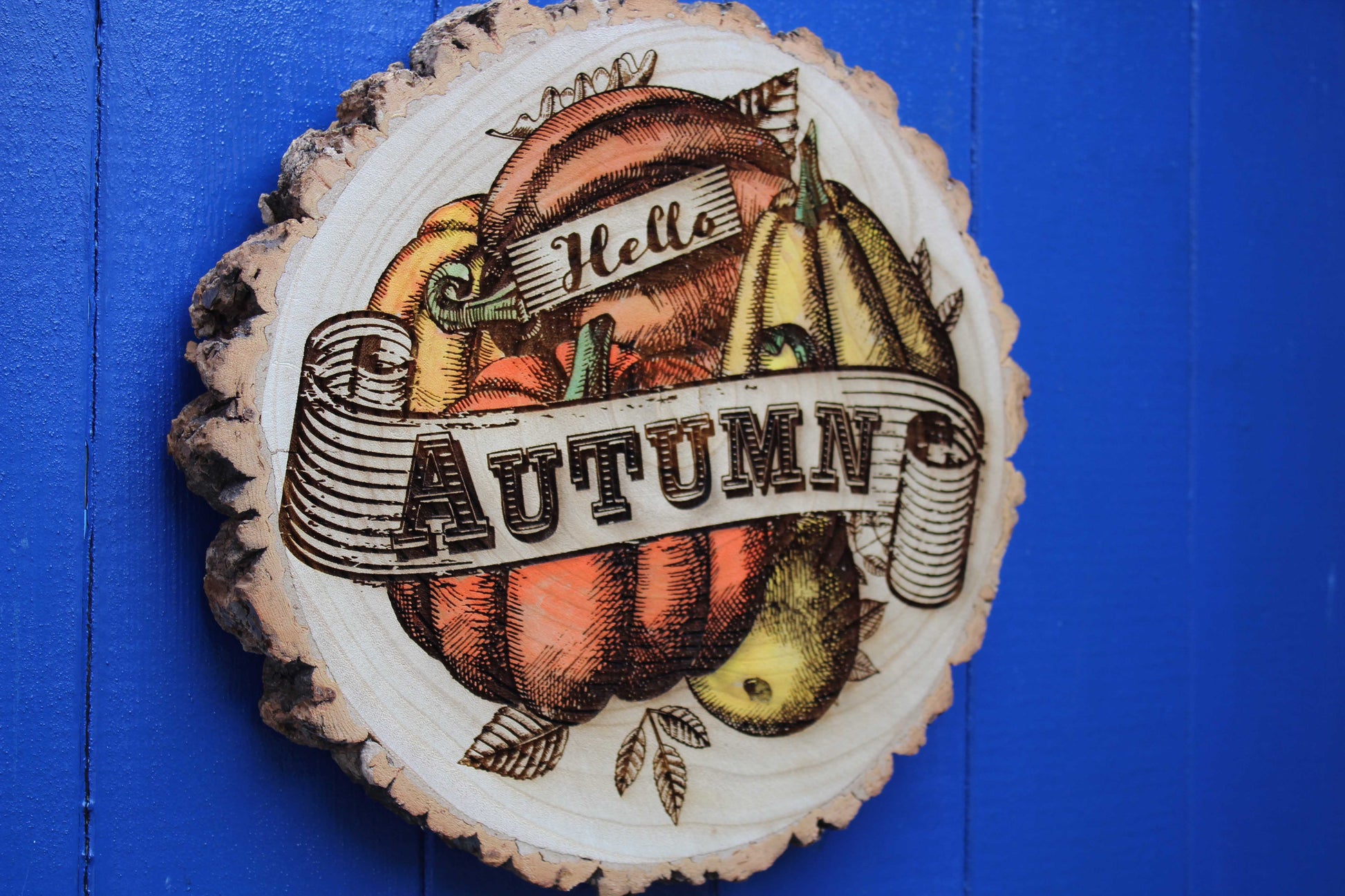Hello Autumn Log Slice image 2