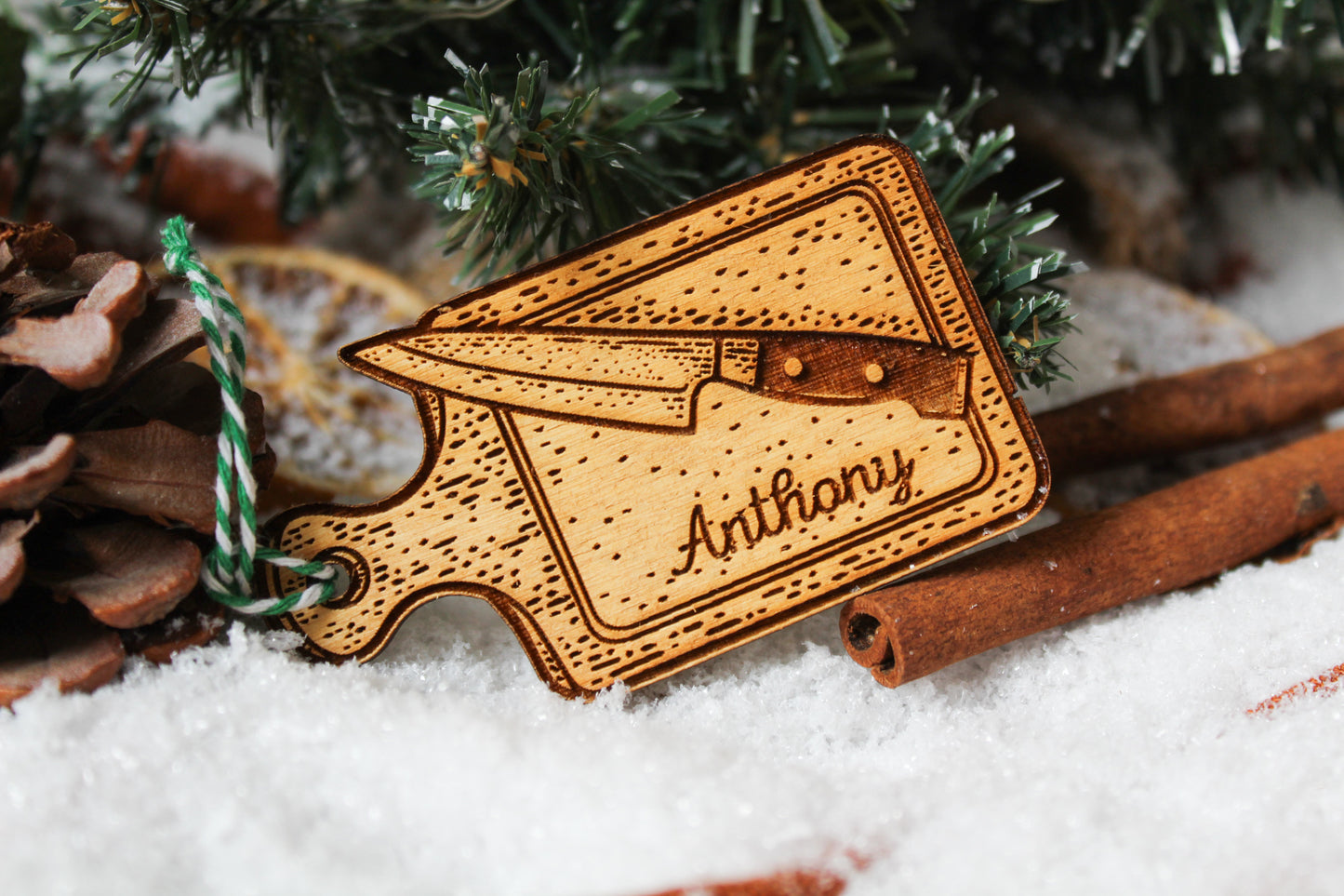 Chopping Board and Knife Bauble image 0