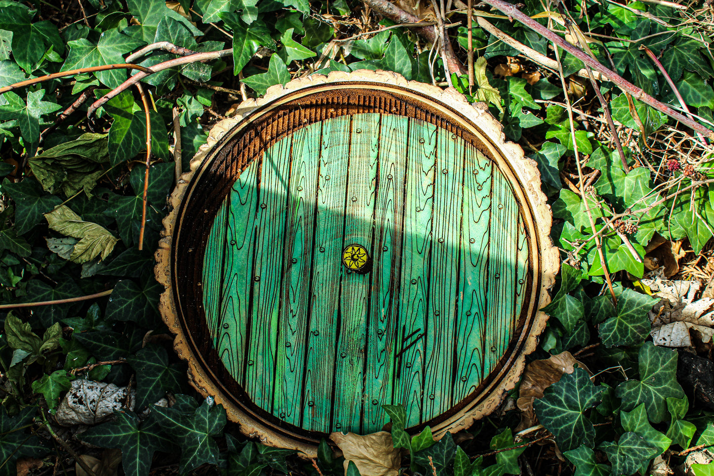 Hobbit Door Log Slice image 4