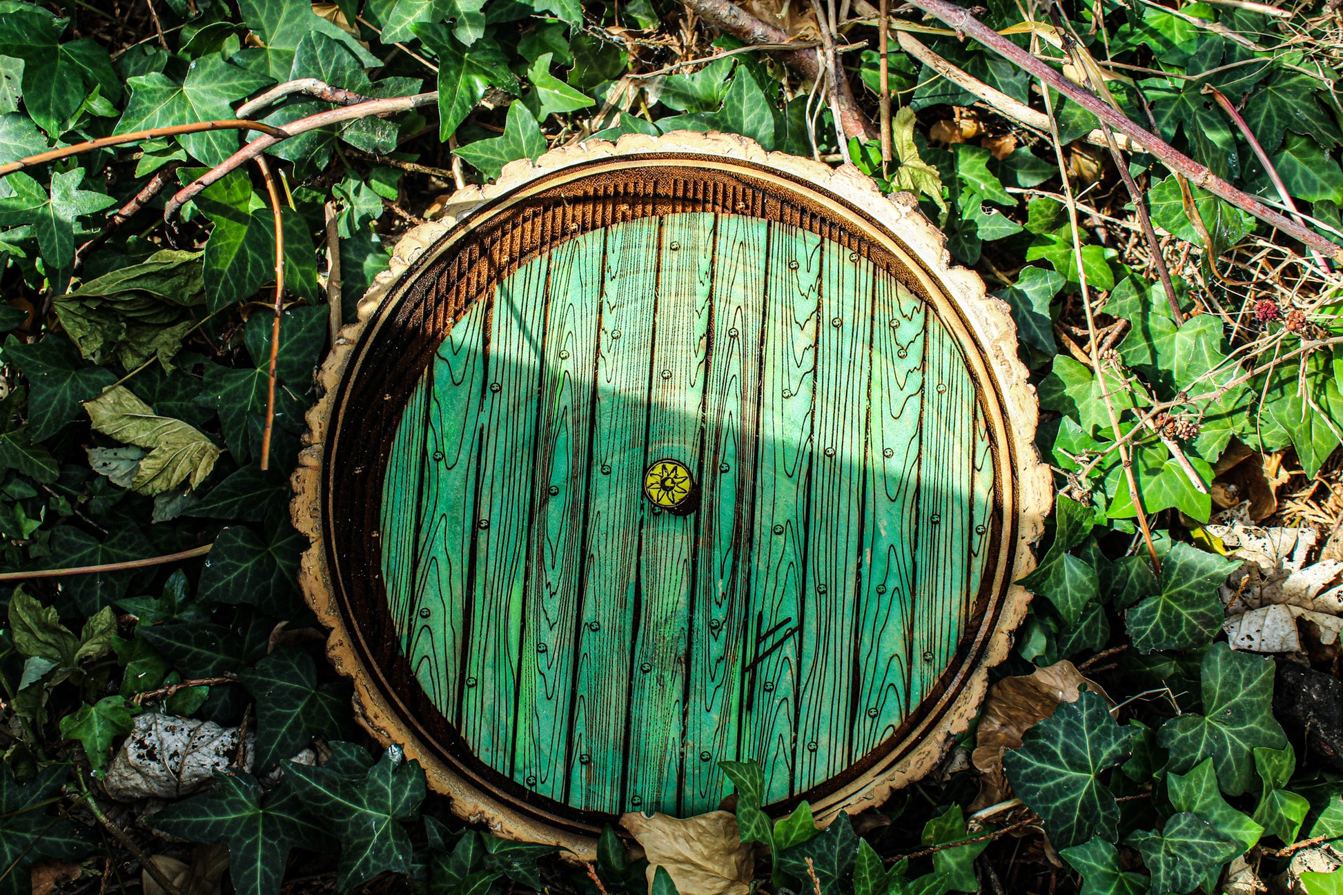 Hobbit Door Log Slice image 4