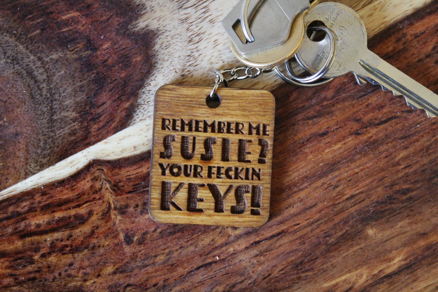 Personalised Remember your Keys Keyring image 1
