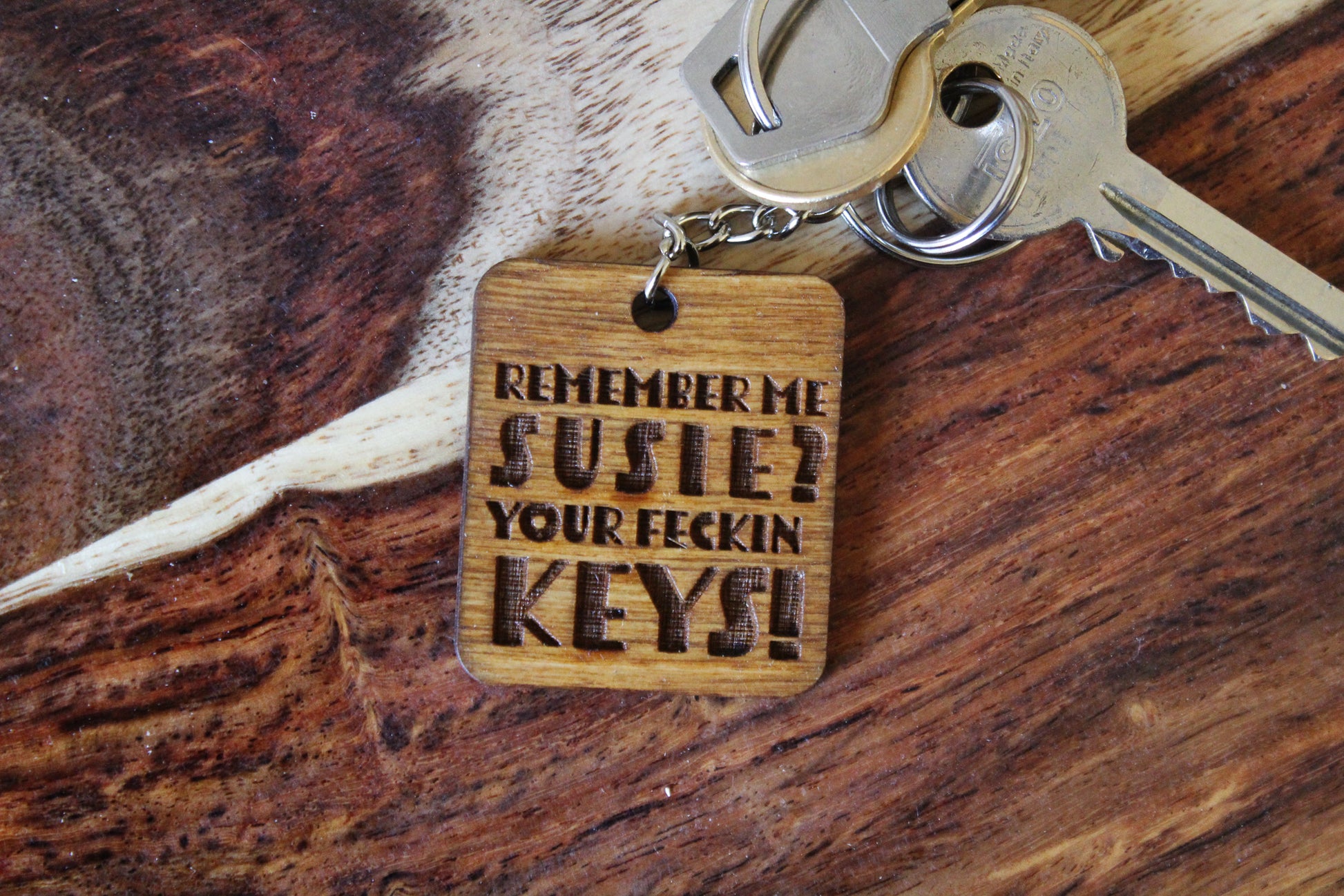 Personalised Remember your Keys Keyring image 1