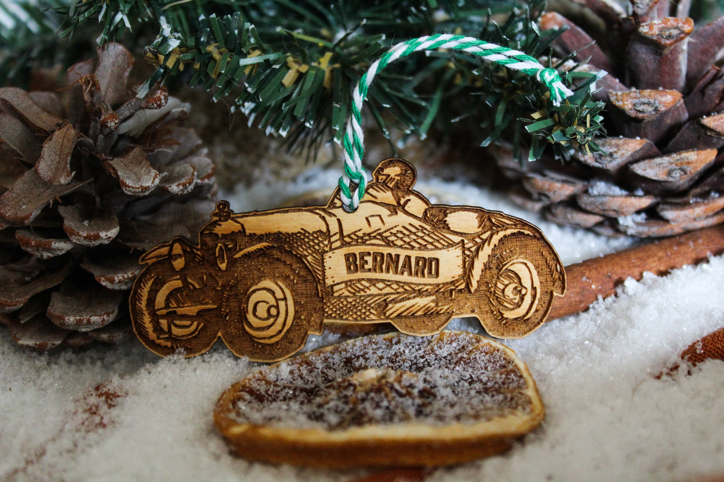 Vintage Race Car Bauble image 1