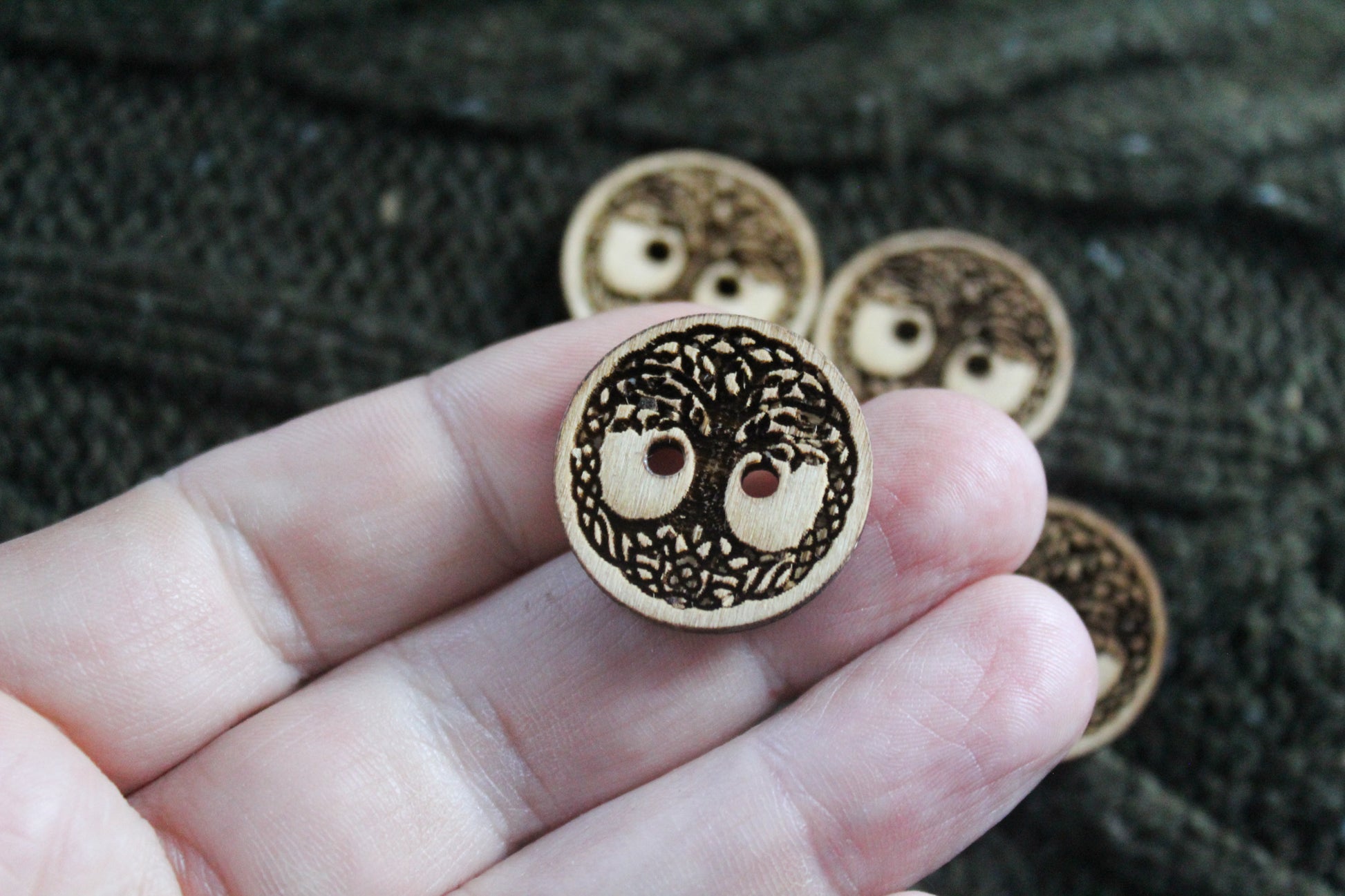Tree Of Life Wooden Buttons image 1
