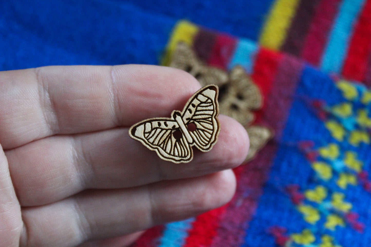 Butterfly Wooden Buttons image 3