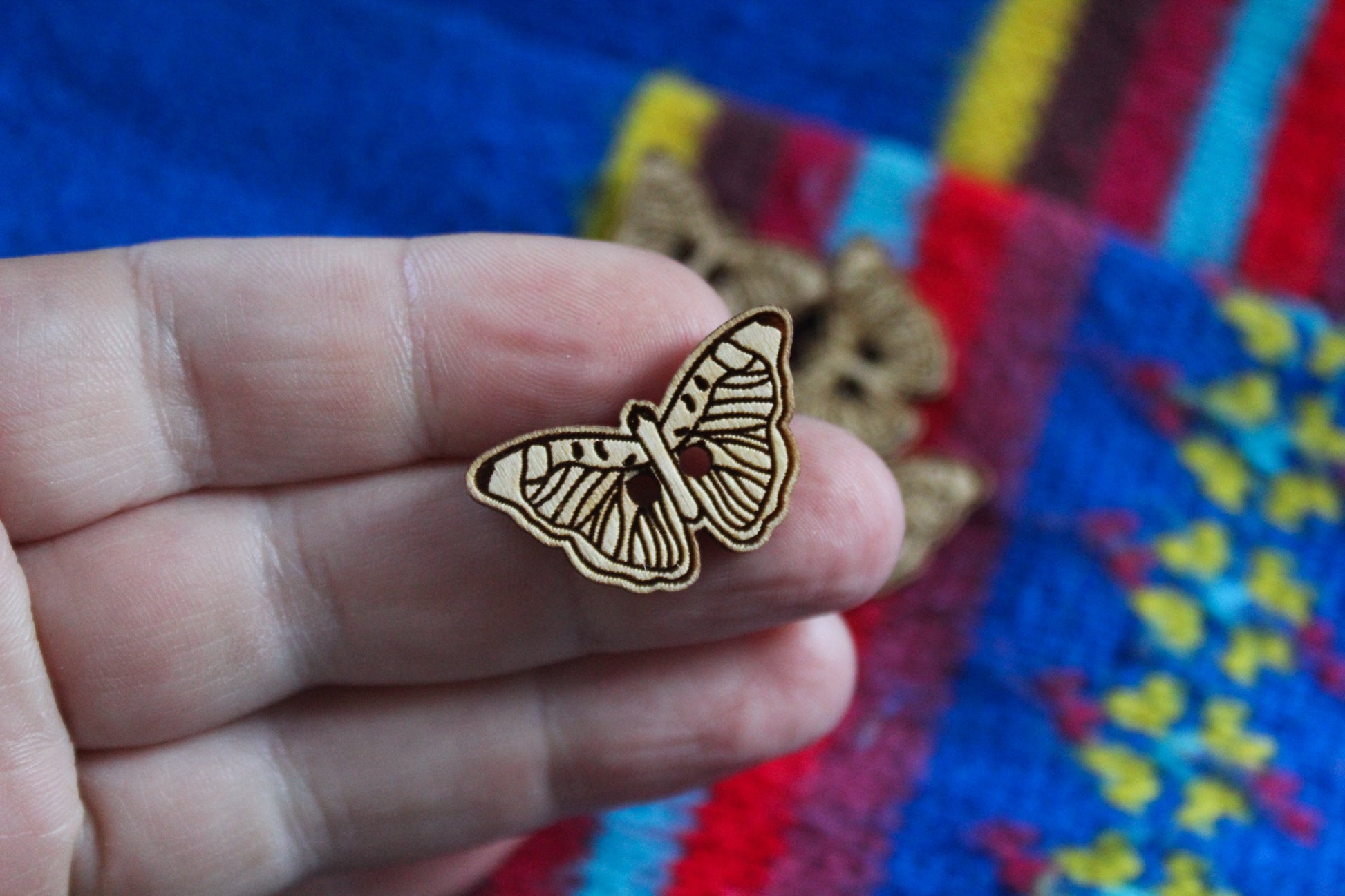 Butterfly Wooden Buttons image 3