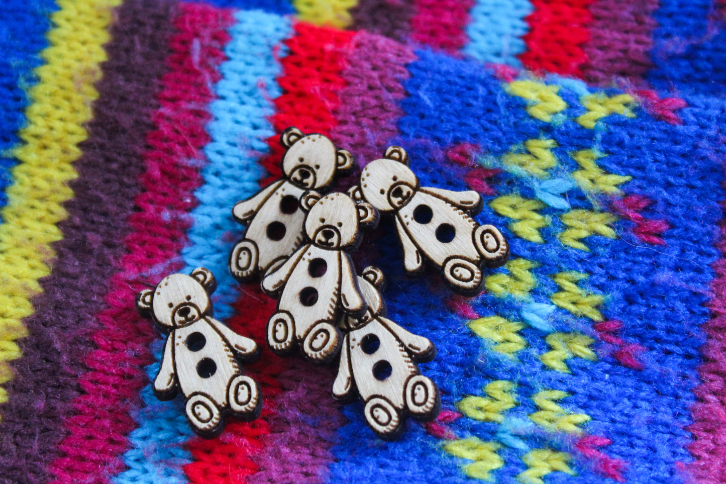 Small Baby Bear Wooden Buttons image 4