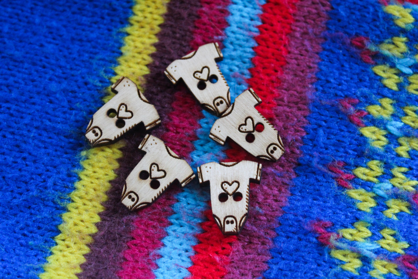 Small Babygrow Wooden Buttons image 0