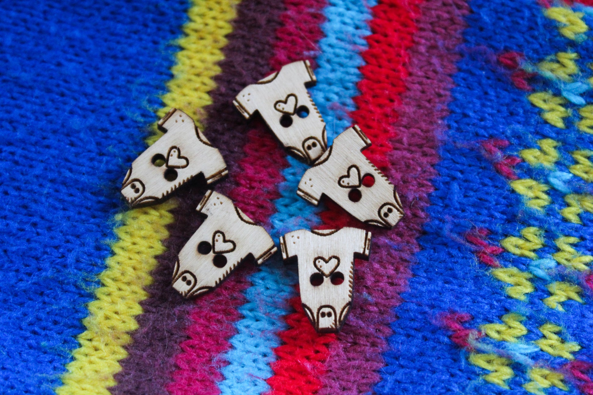 Small Babygrow Wooden Buttons image 0