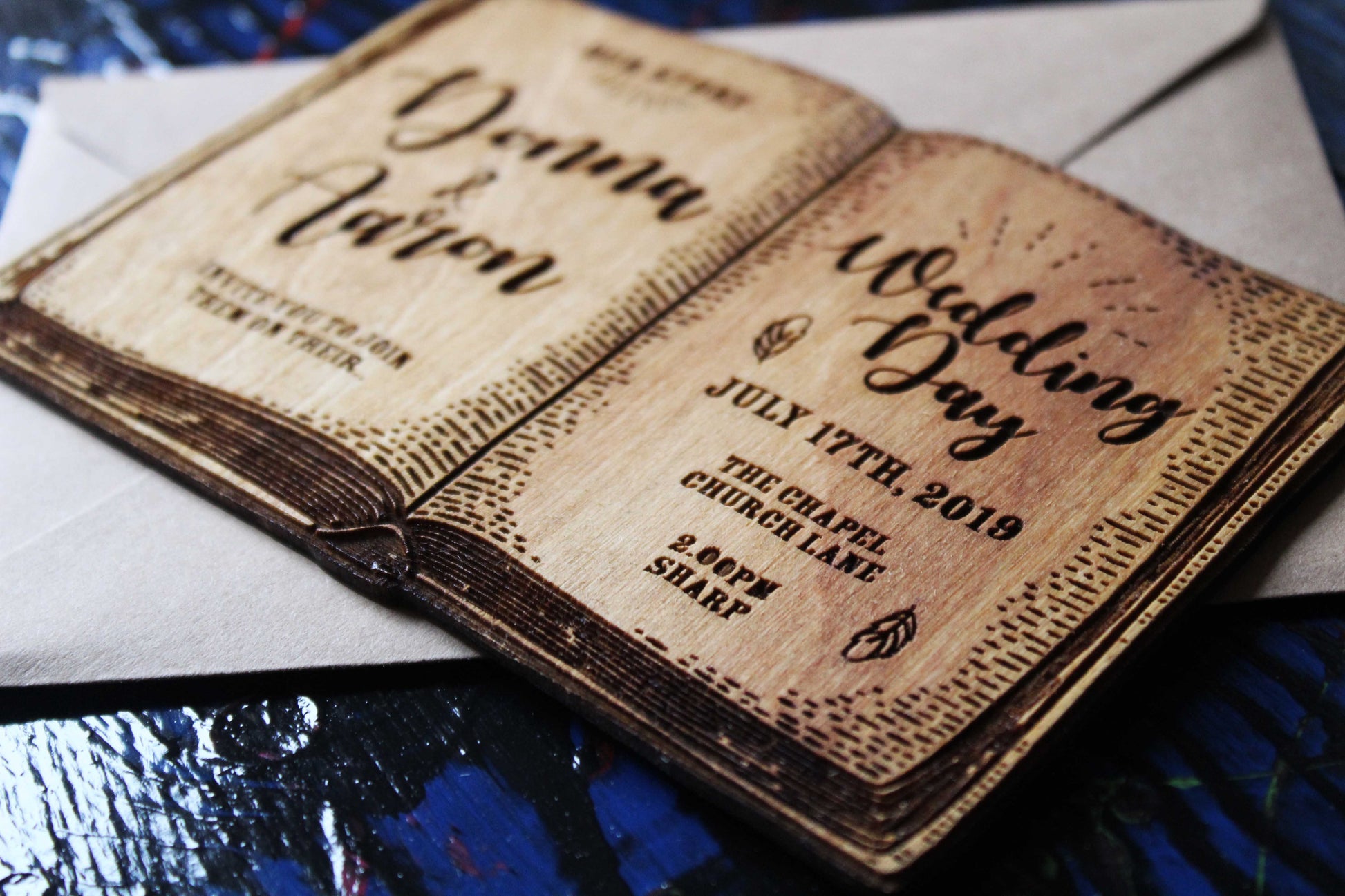 Book Wedding Invitations (Set of 10) image 2