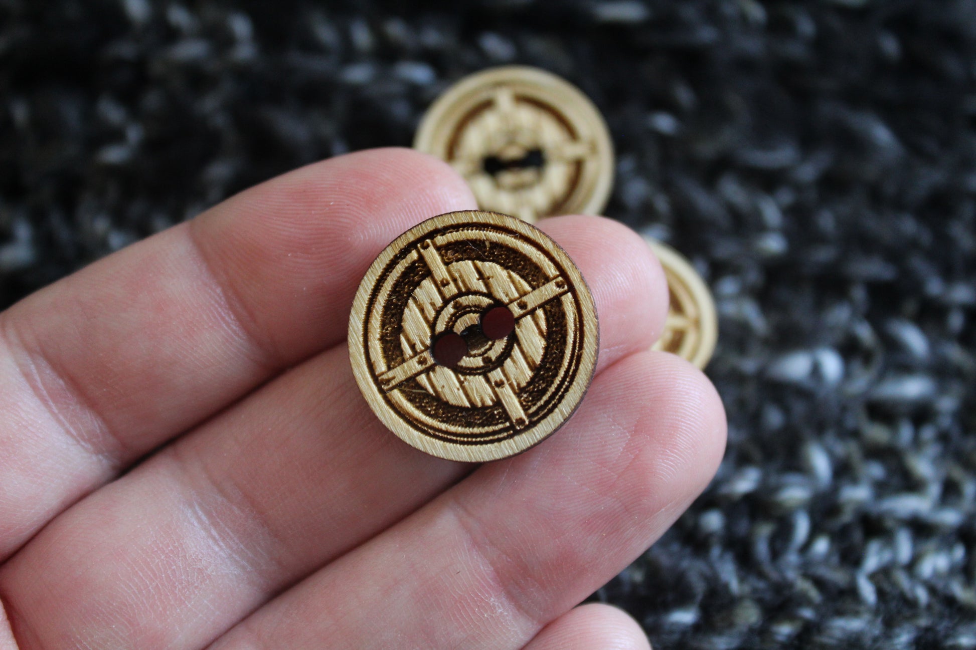 Norse Shield Wooden Buttons image 4