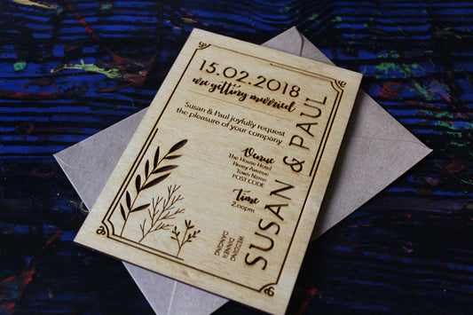 Floral Wedding Invitations (Set of 10) image 0