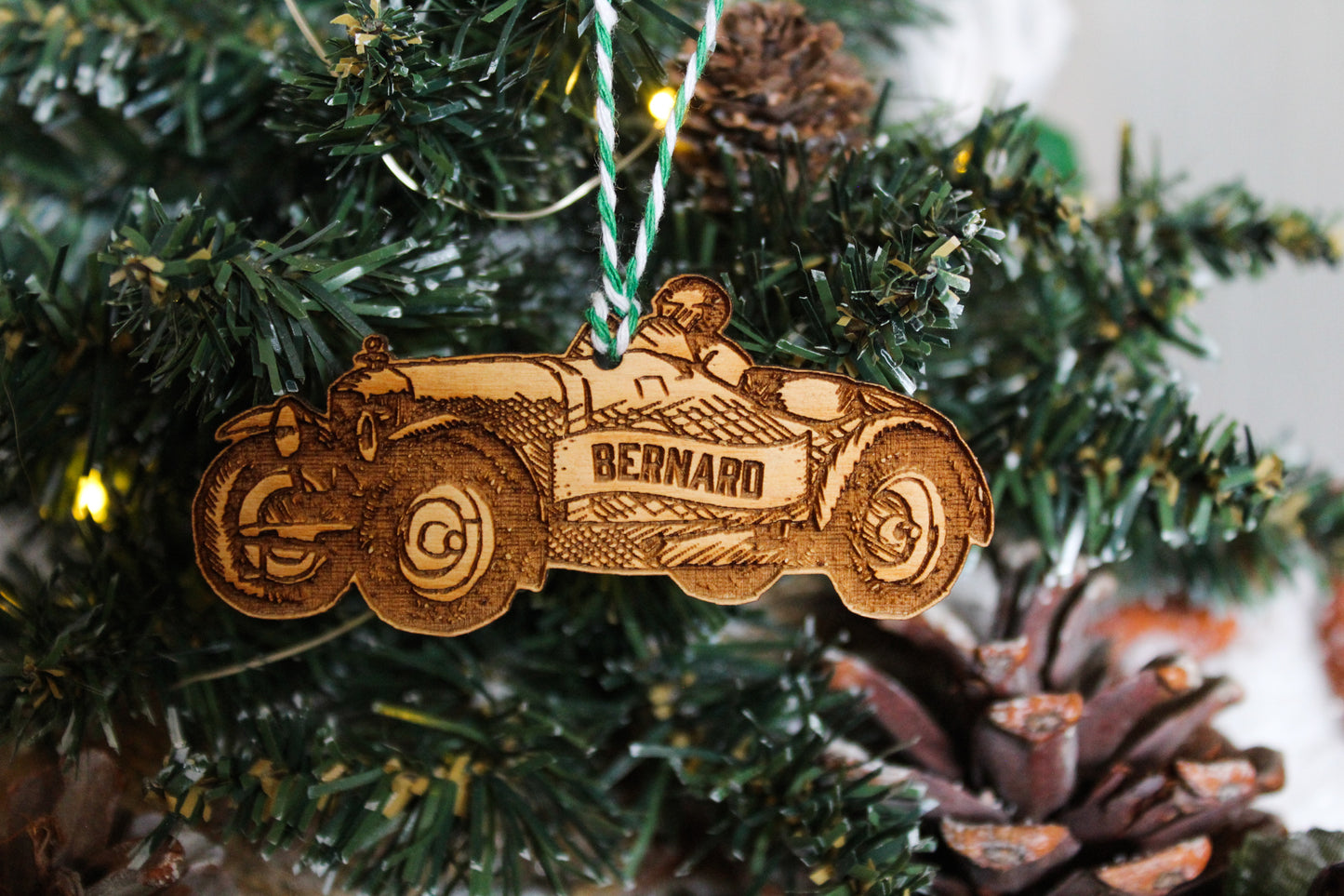Vintage Race Car Bauble image 2
