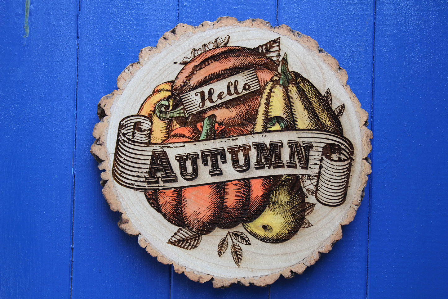 Hello Autumn Log Slice image 3
