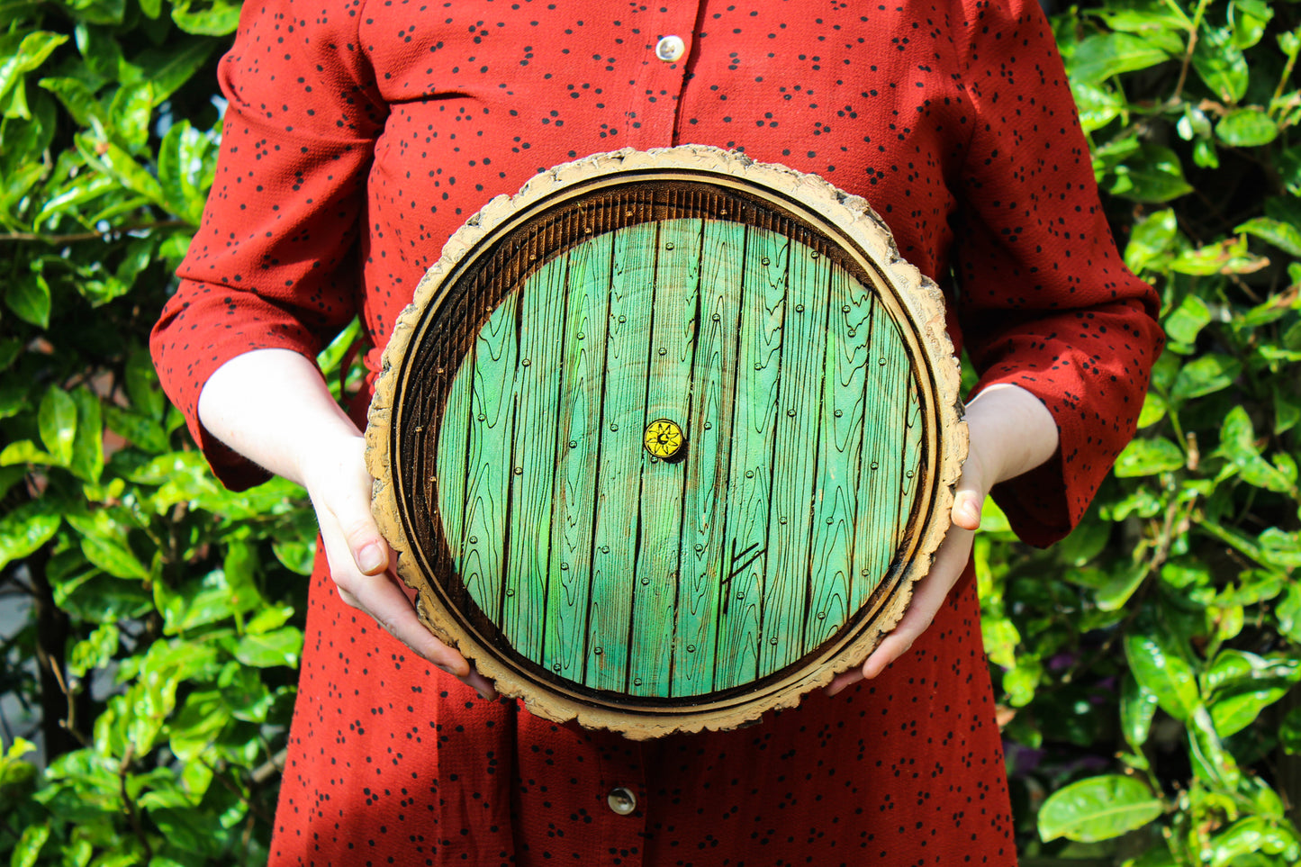 Hobbit Door Log Slice image 2