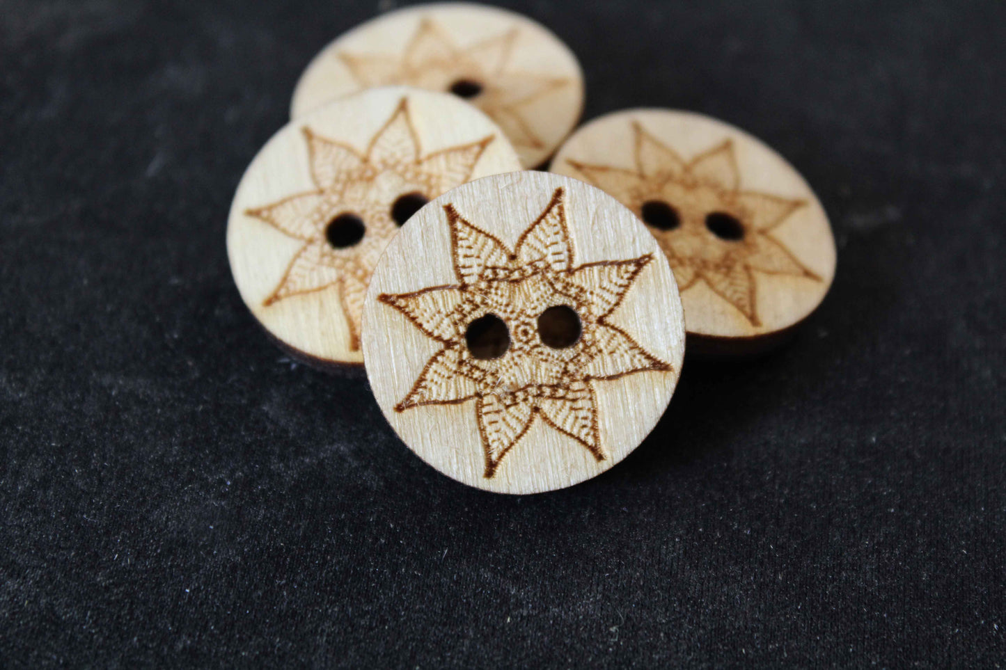 Mandala Wooden Buttons image 0