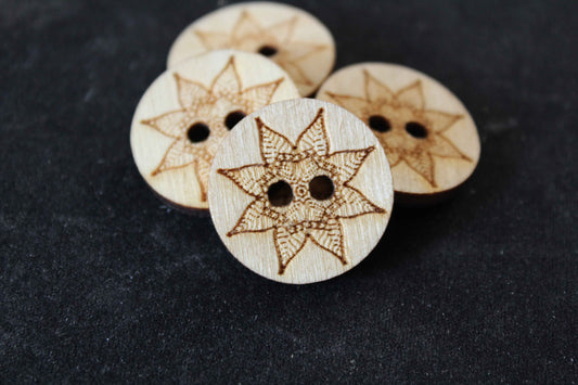 Mandala Wooden Buttons image 0