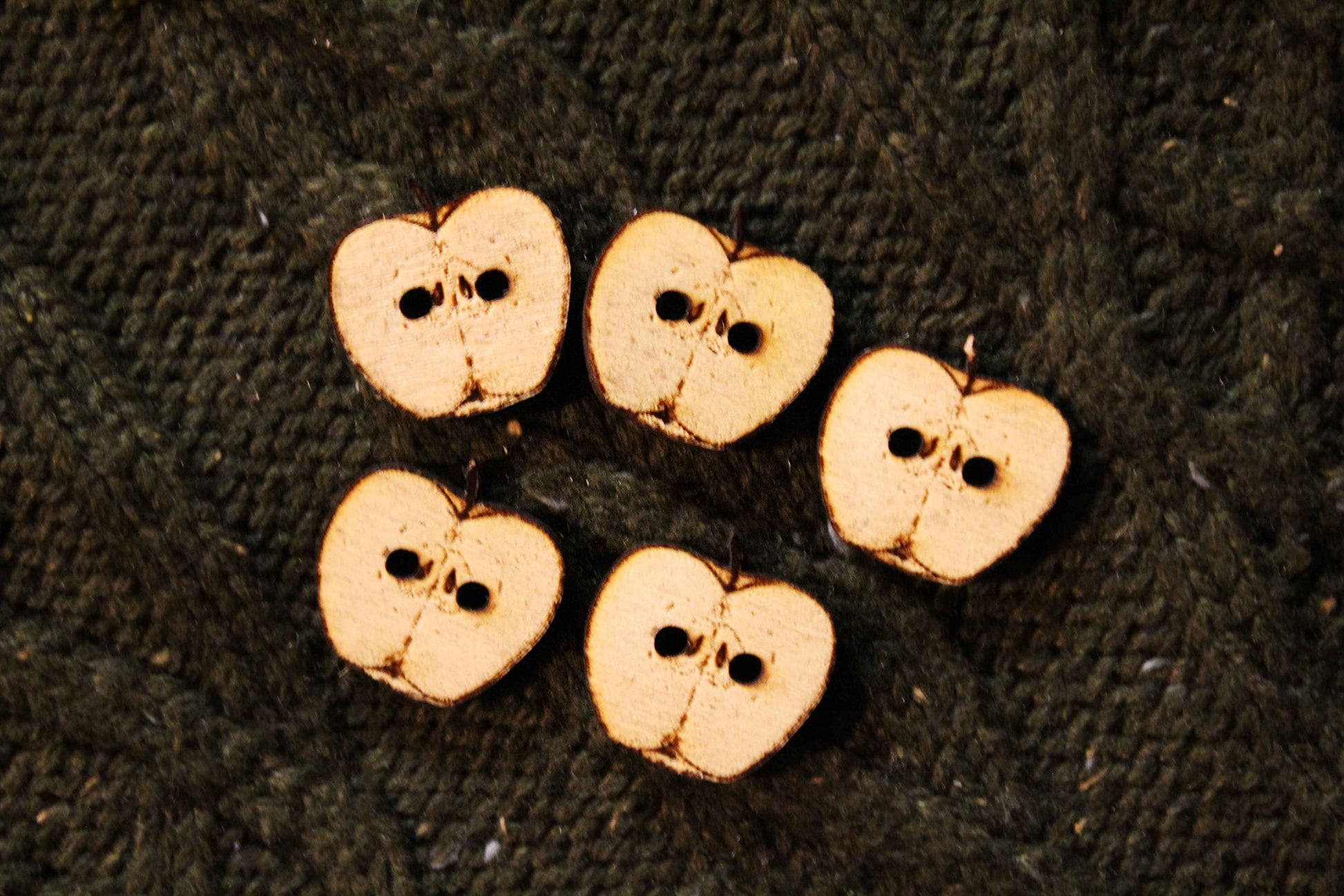 Apple Slice Wooden Buttons image 2